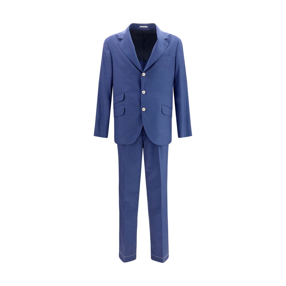 Brunello Cucinelli Blue Wool Oves Aries Two-Piece Men's Suit