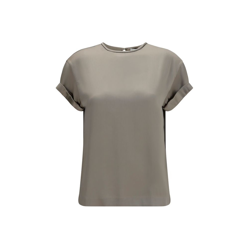 Brunello Cucinelli Beige Elastane Women's Blouse
