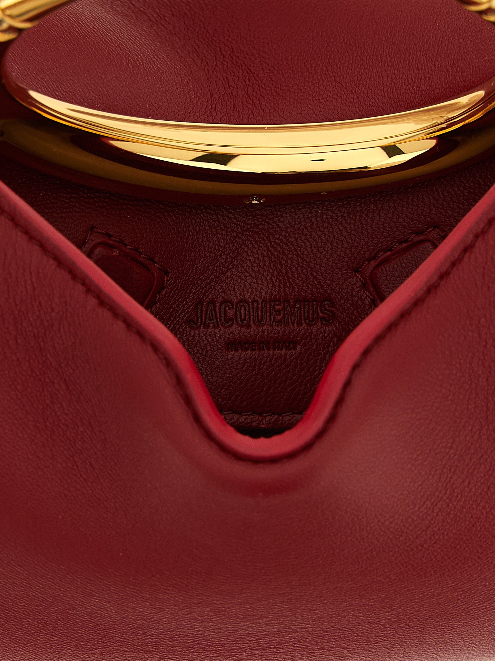 Jacquemus Red Lamb Leather Women's Handbag