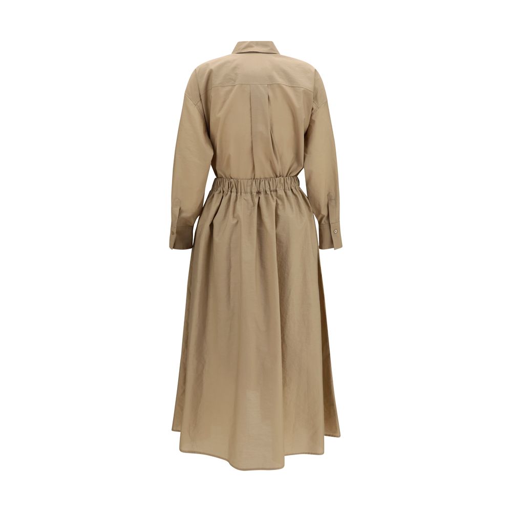Brunello Cucinelli Beige Cotton Casual Women's Dress