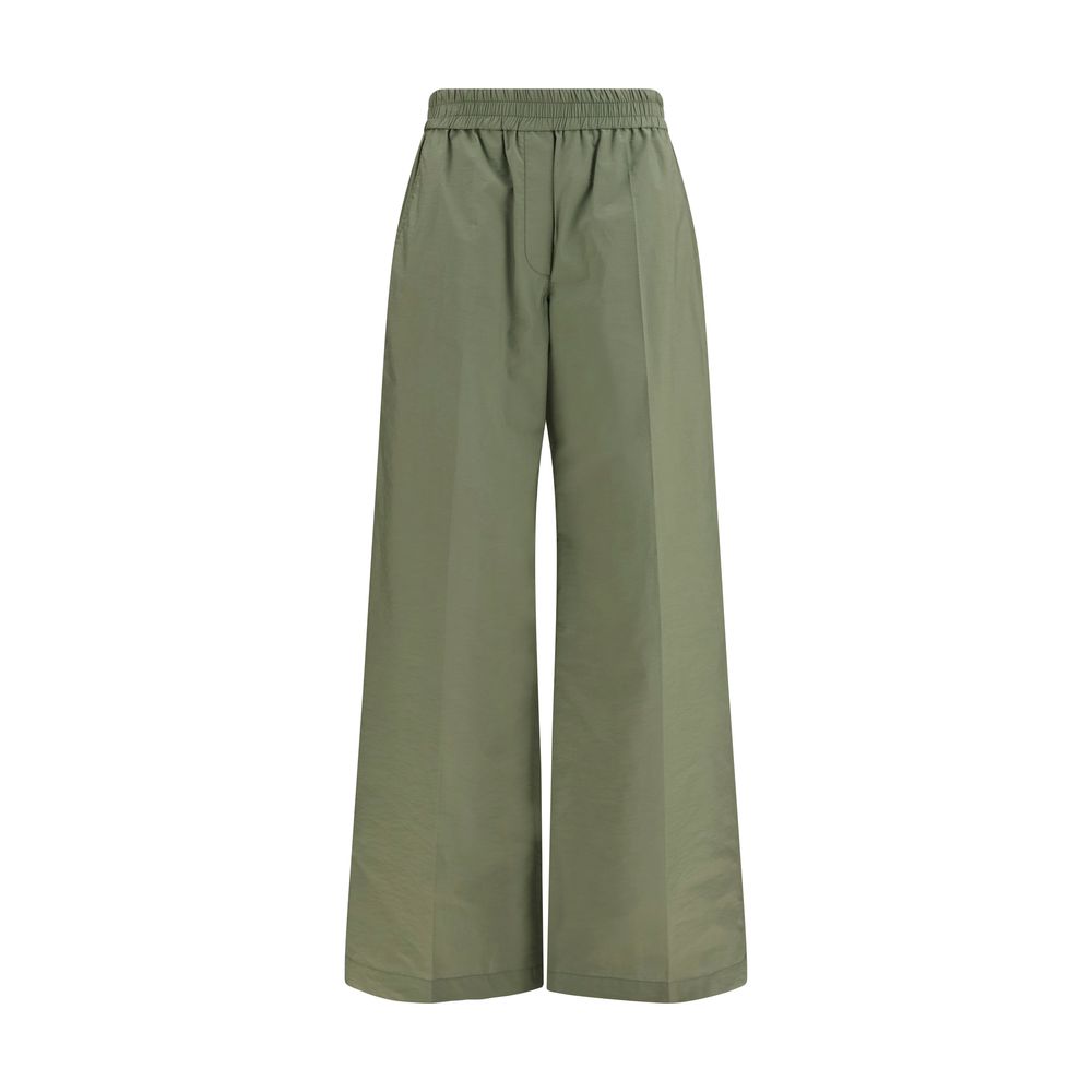 Brunello Cucinelli Bicolor Cotton Casual Women's Pants