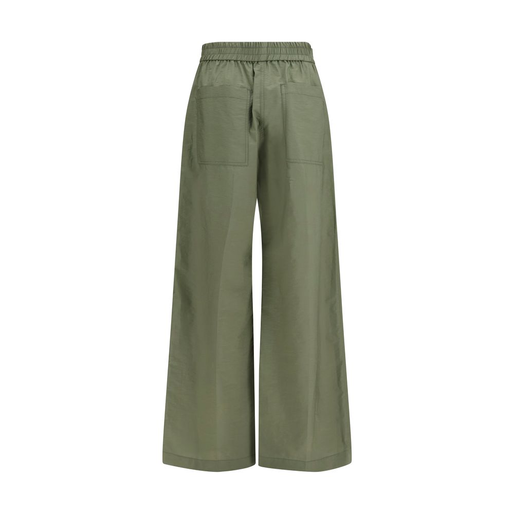 Brunello Cucinelli Bicolor Cotton Casual Women's Pants