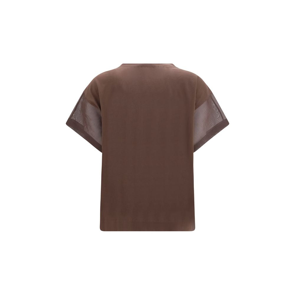 Brunello Cucinelli Brown Cotton Women's T-Shirt
