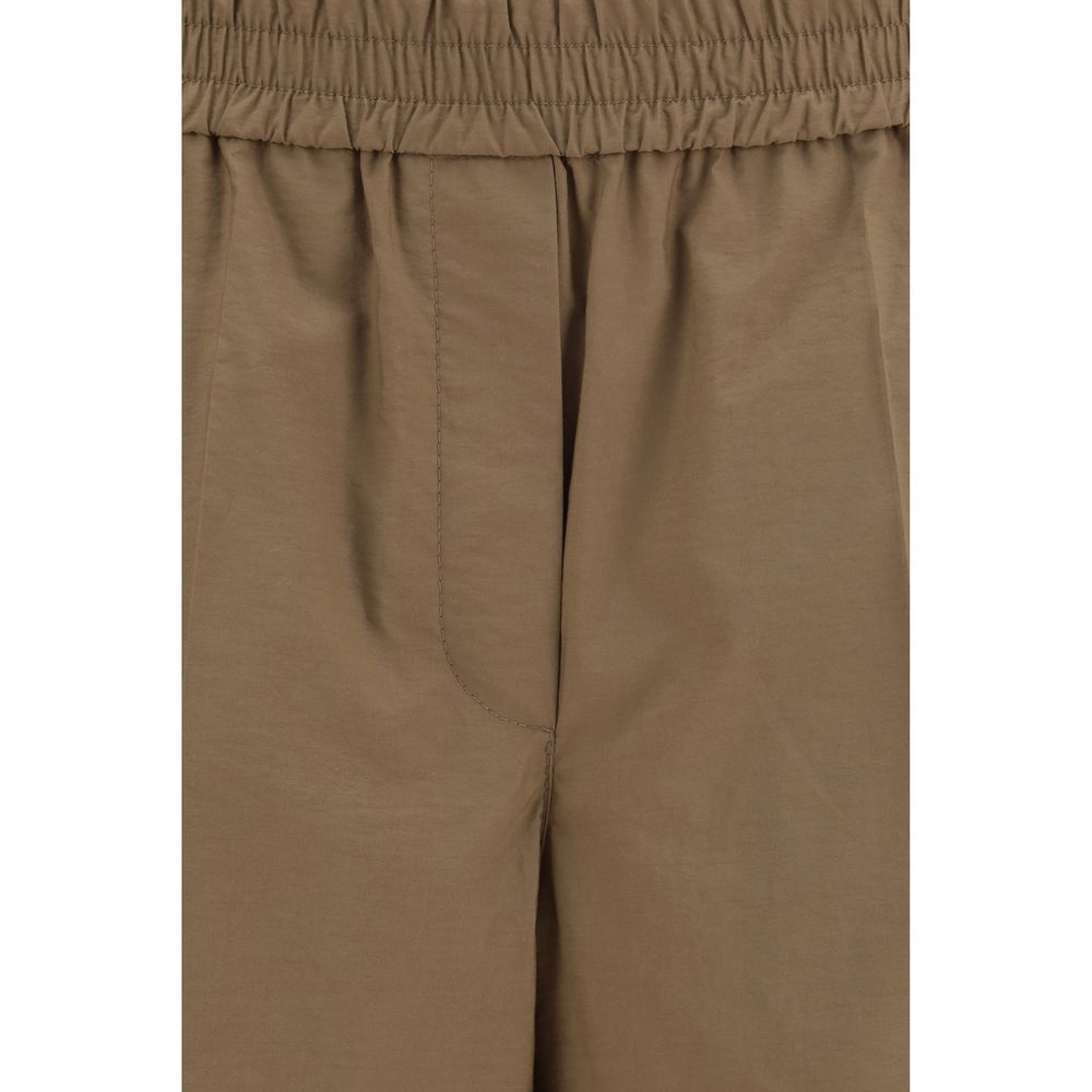 Brunello Cucinelli Brown Cotton Casual Women's Pants