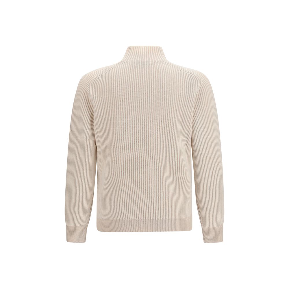 Brunello Cucinelli Beige Cashmere Men's Turtleneck