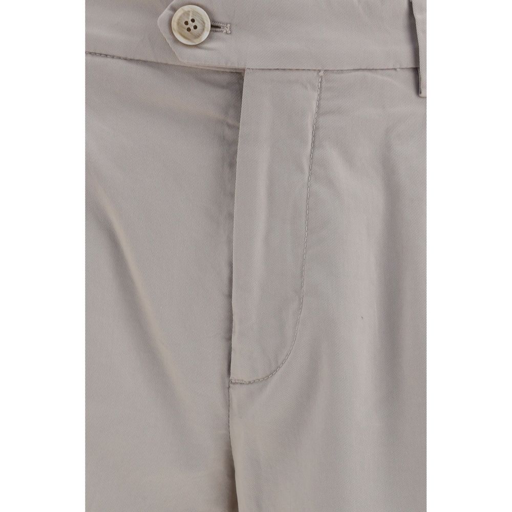 Brunello Cucinelli Beige Cotton Chino Men's Pants
