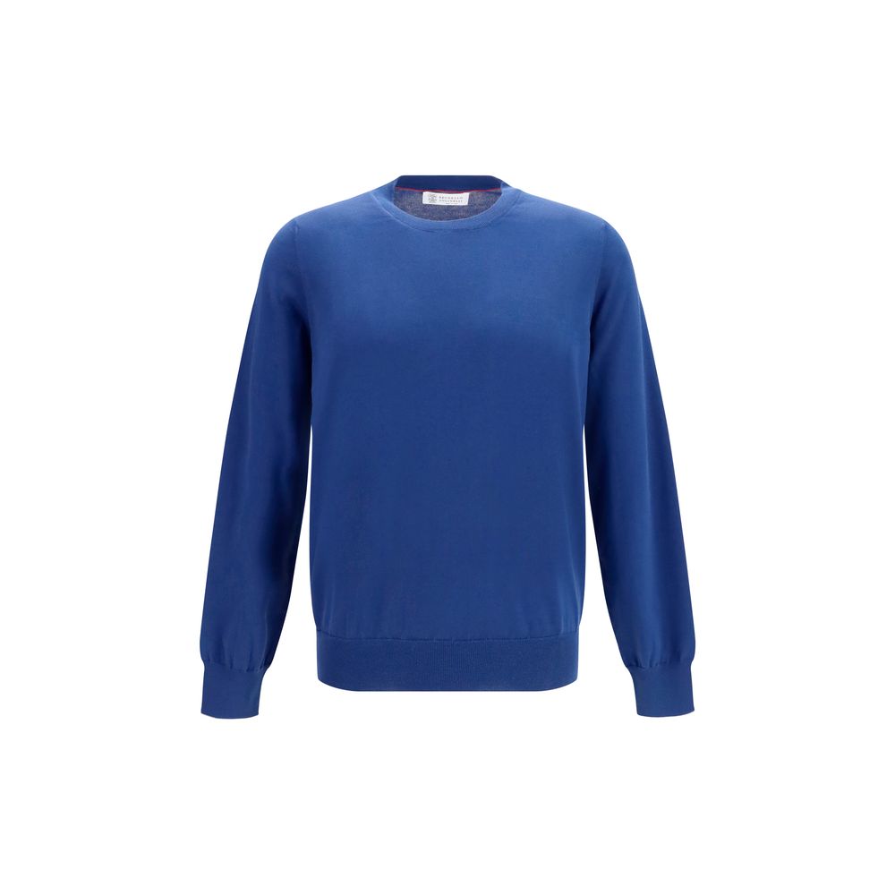 Brunello Cucinelli Blue Cotton Men's Sweatshirt