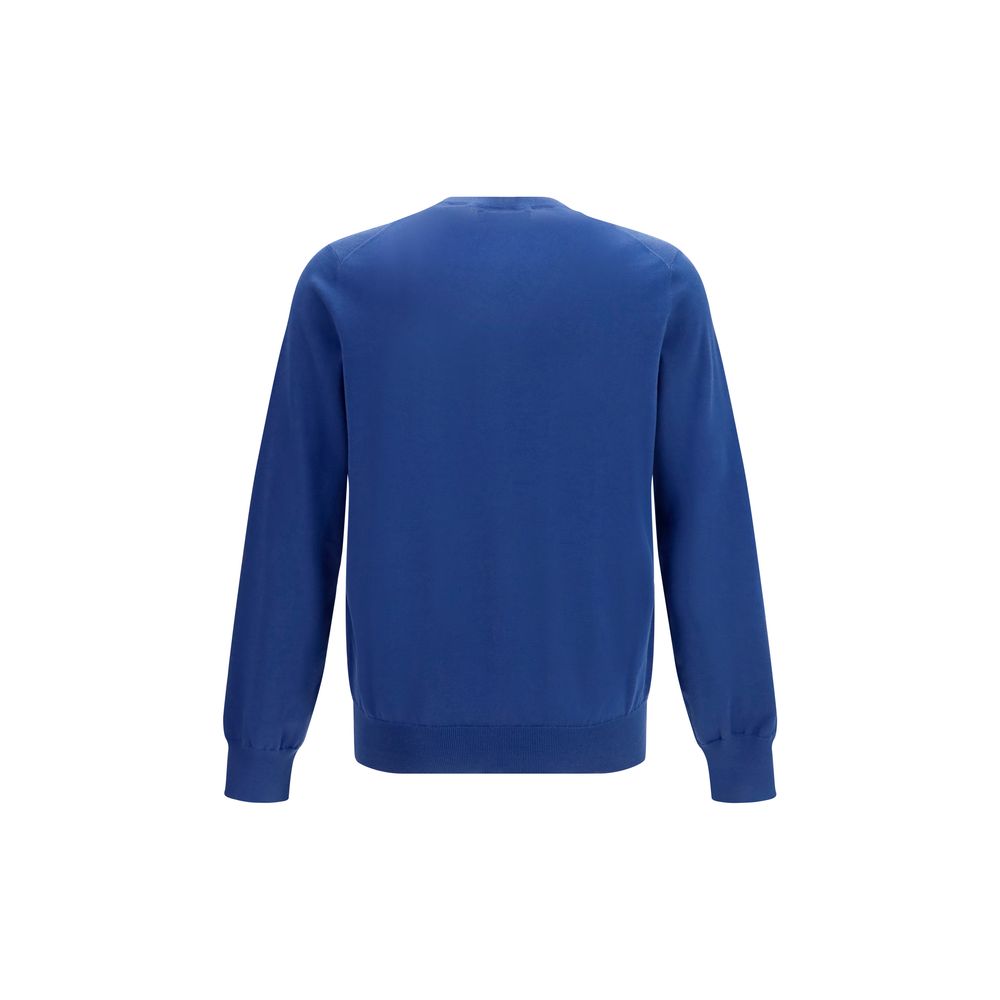 Brunello Cucinelli Blue Cotton Men's Sweatshirt