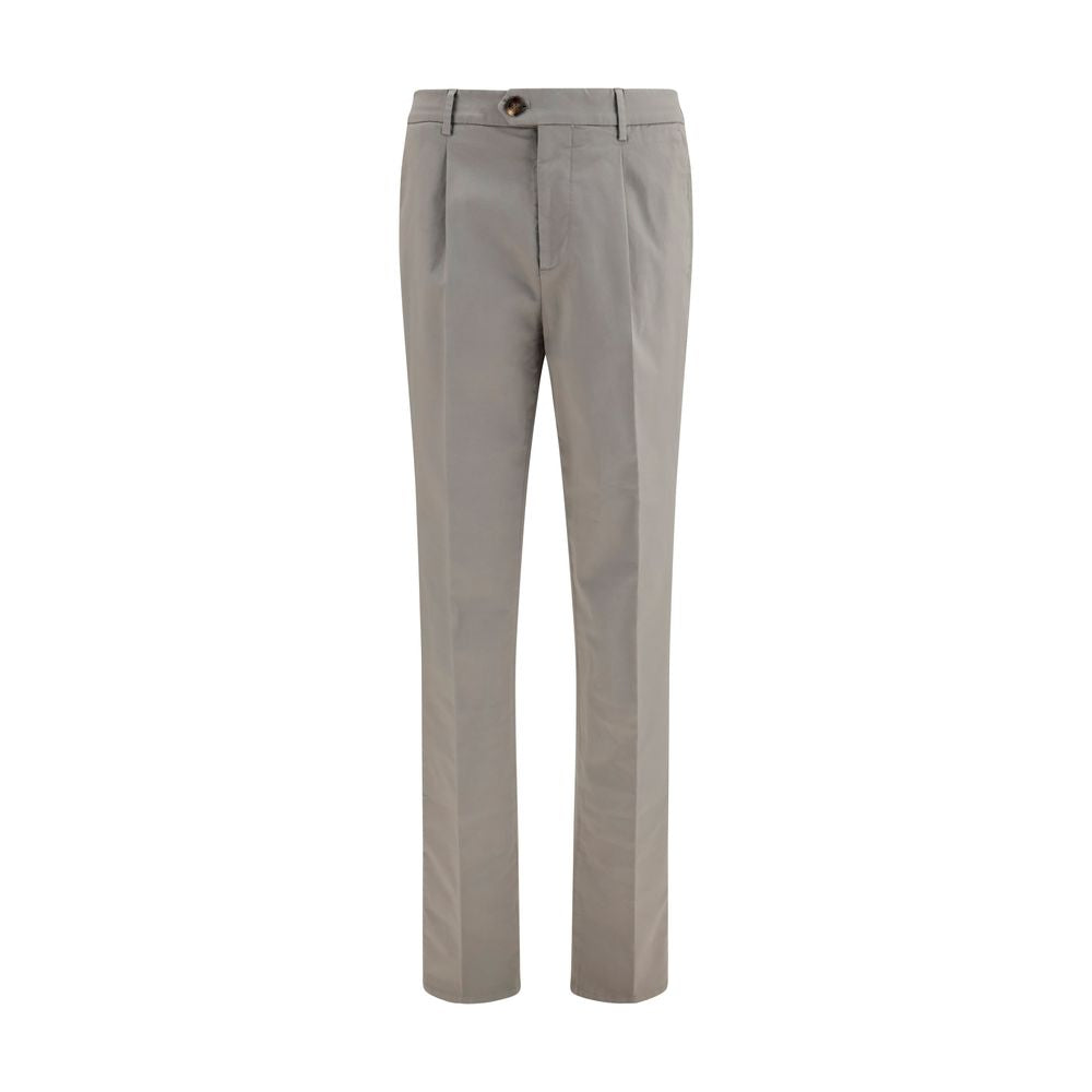 Brunello Cucinelli Bicolor Cotton Chino Men's Pants