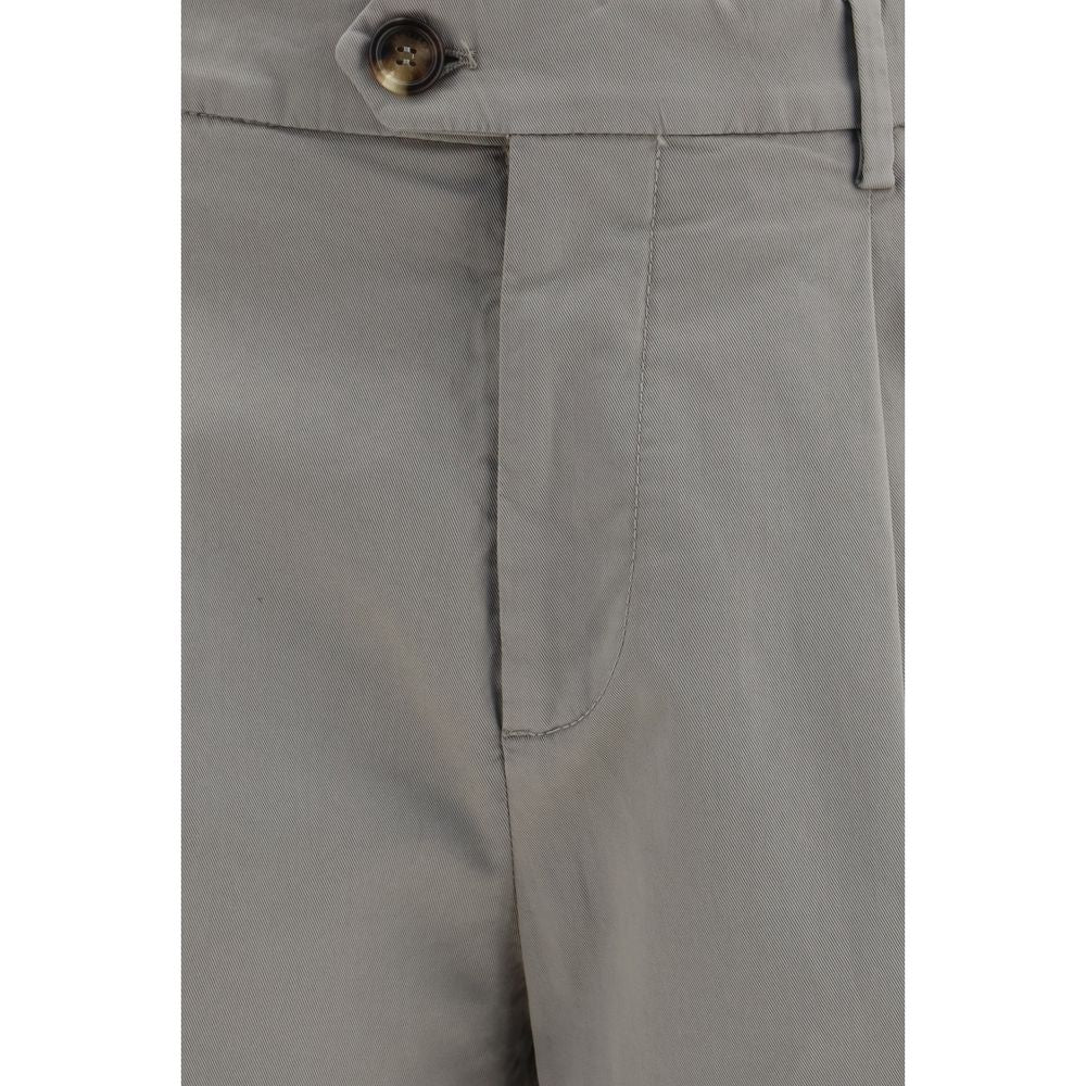 Brunello Cucinelli Bicolor Cotton Chino Men's Pants