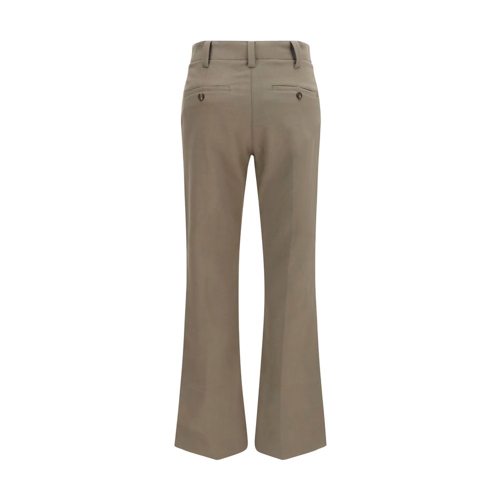 Brunello Cucinelli Brown Cotton Flared Women's Pants