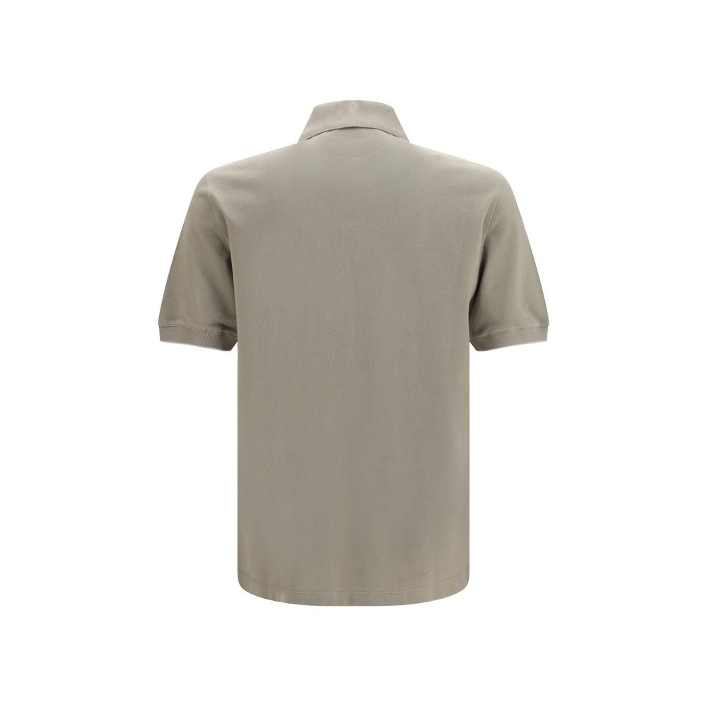 Brunello Cucinelli Bicolor Cotton Polo Men's Shirt