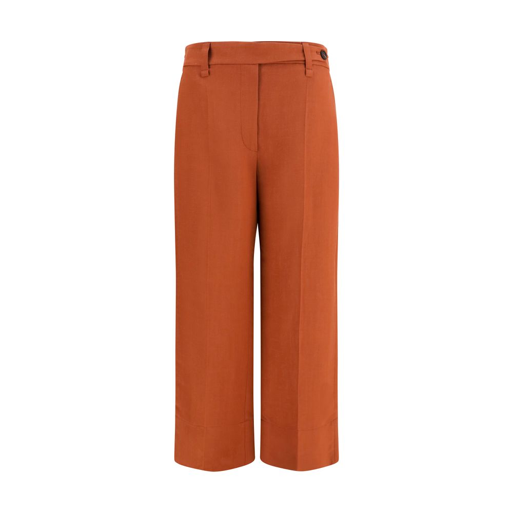Brunello Cucinelli Brown Viscose Casual Women's Pants