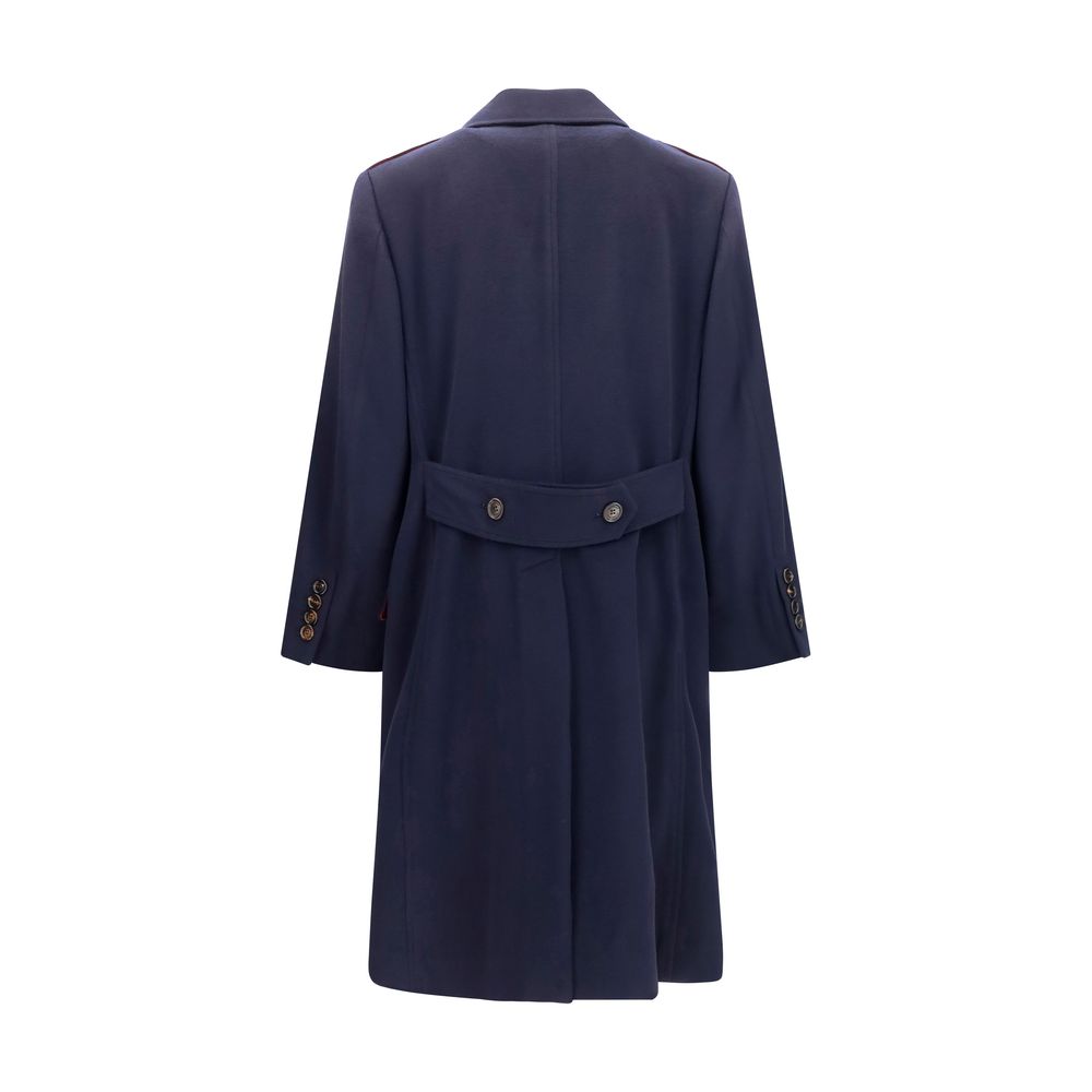 Brunello Cucinelli Blue Wool Oves Aries Men's Coat