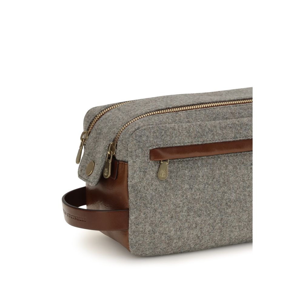 Brunello Cucinelli Gray Wool Oves Aries Other Men's Accessories