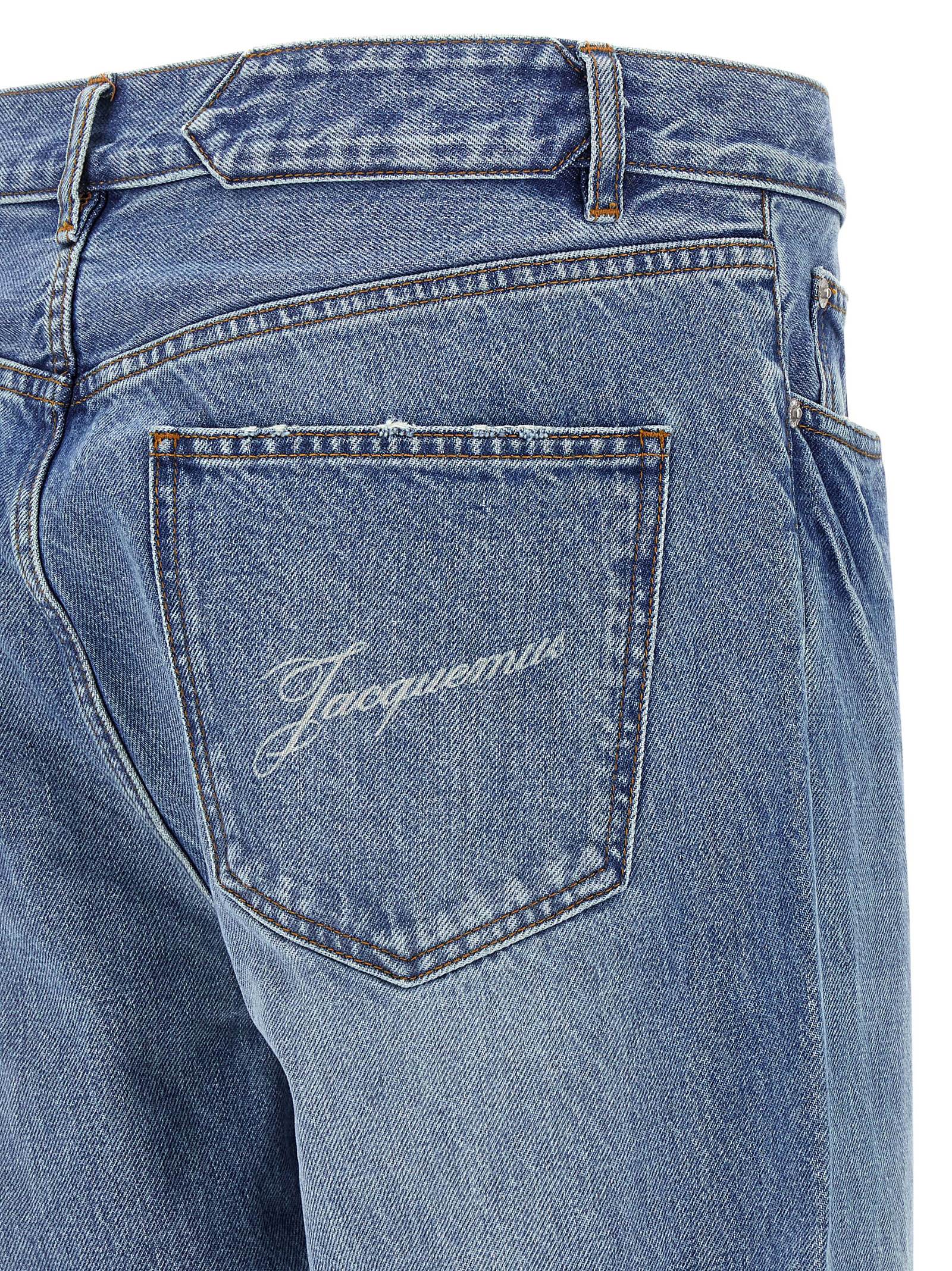 Jacquemus Blue Cotton Straight-Leg Men's Jeans