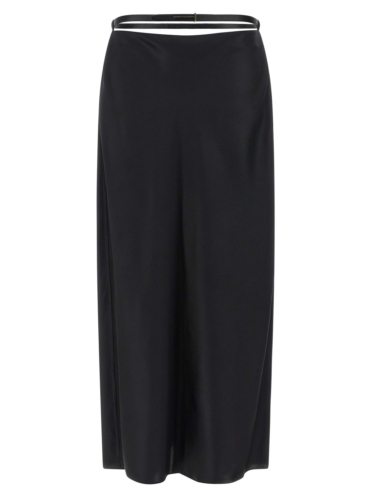 Tom Ford Black Silk Midi Women's Skirt