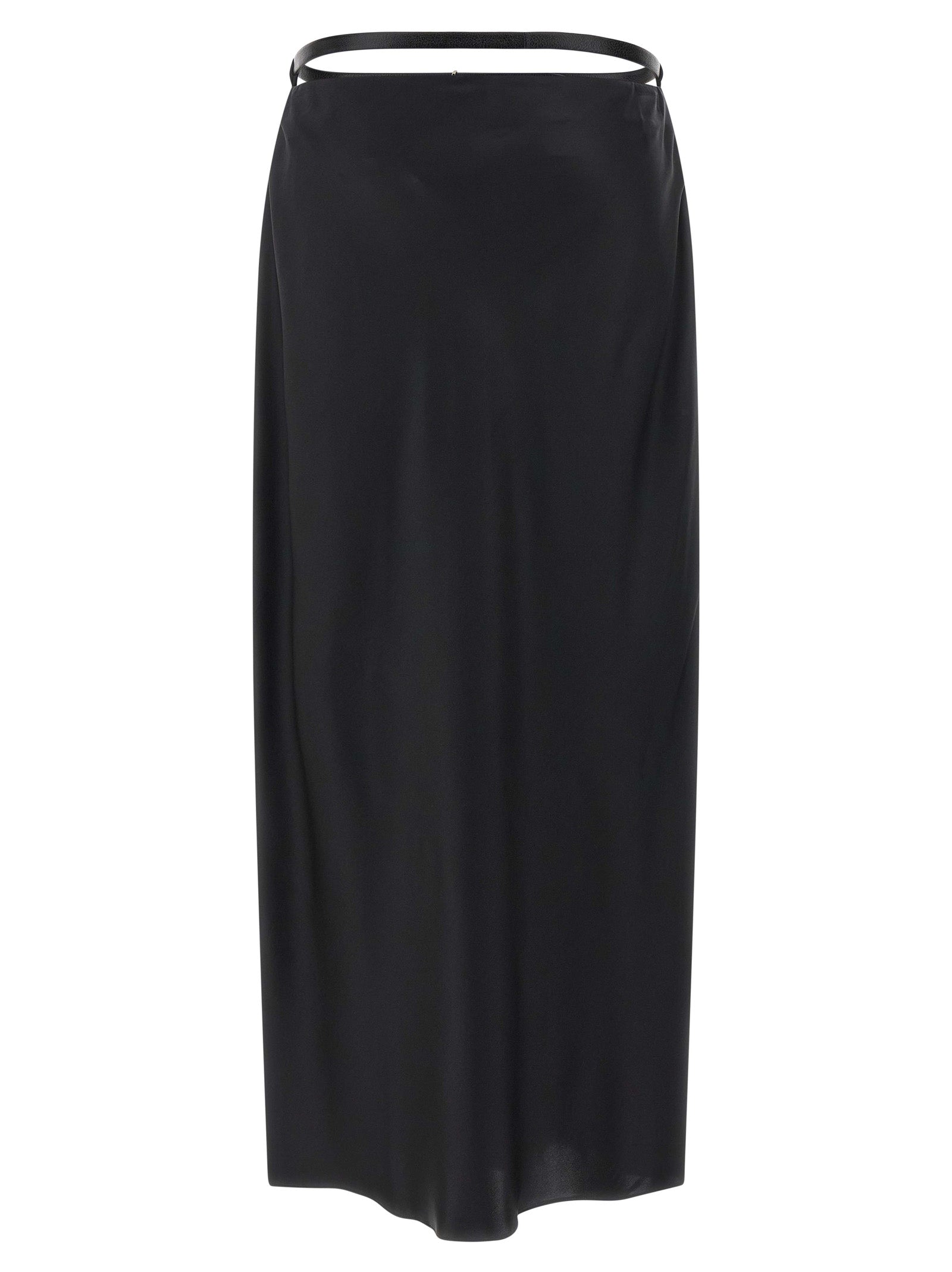 Tom Ford Black Silk Midi Women's Skirt