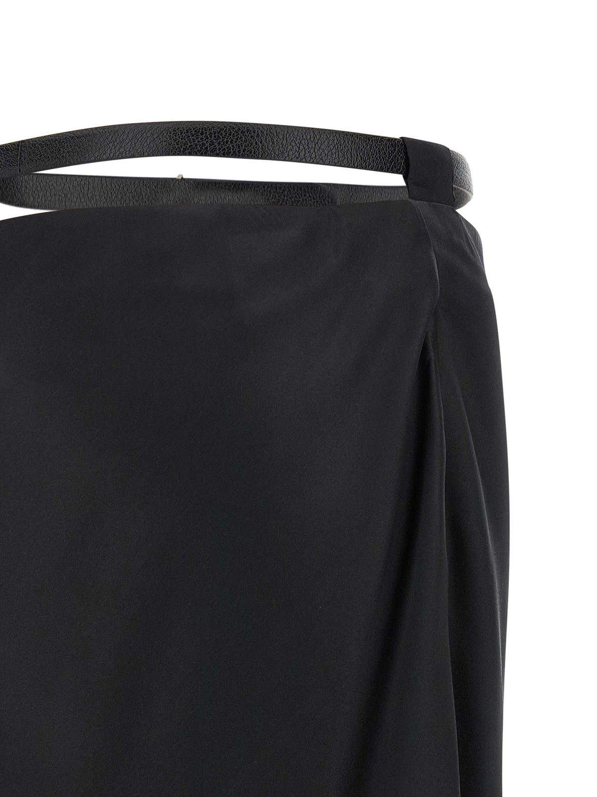 Tom Ford Black Silk Midi Women's Skirt