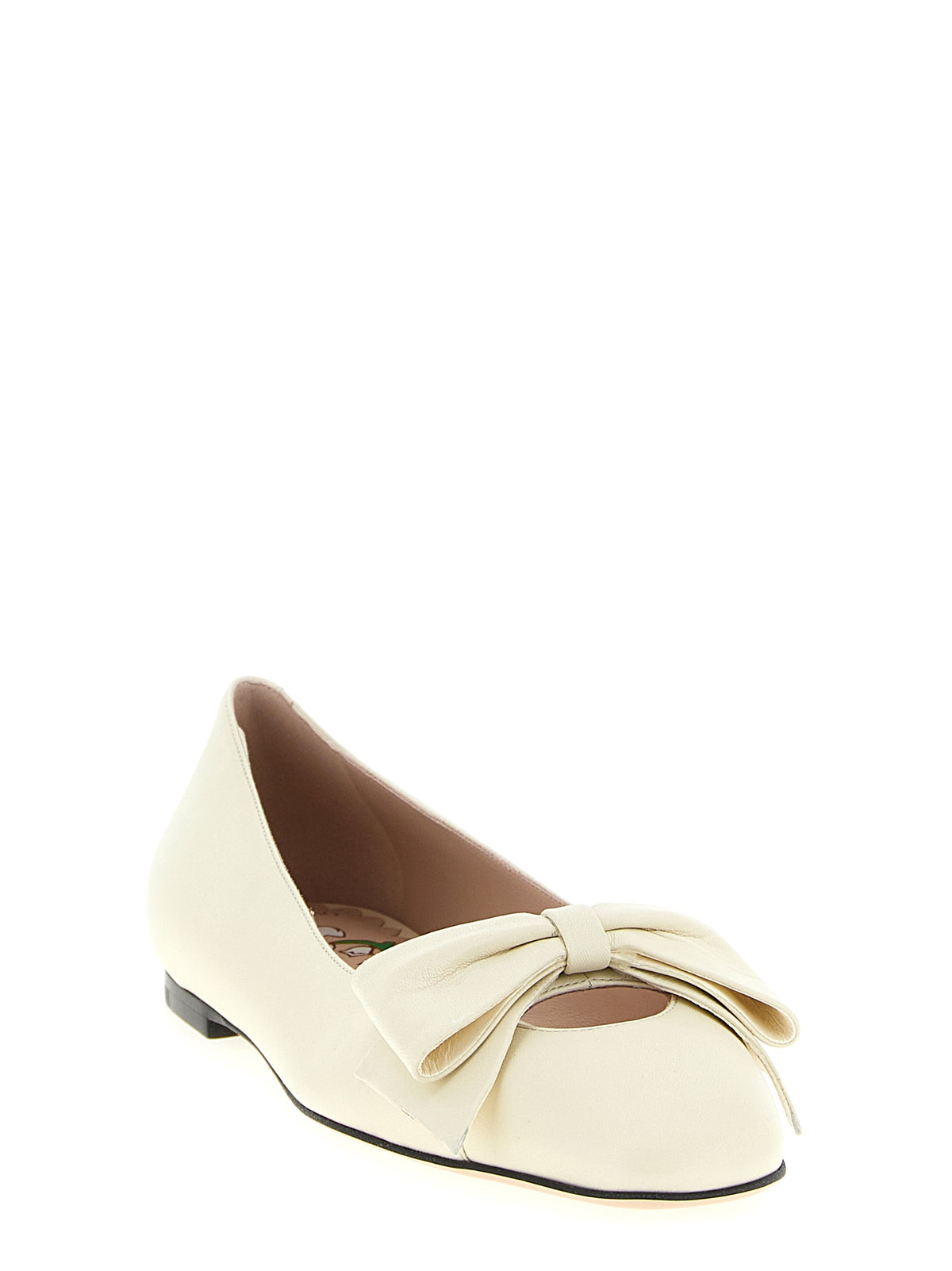 Valentino Garavani White Leather Ballet Women's Flats