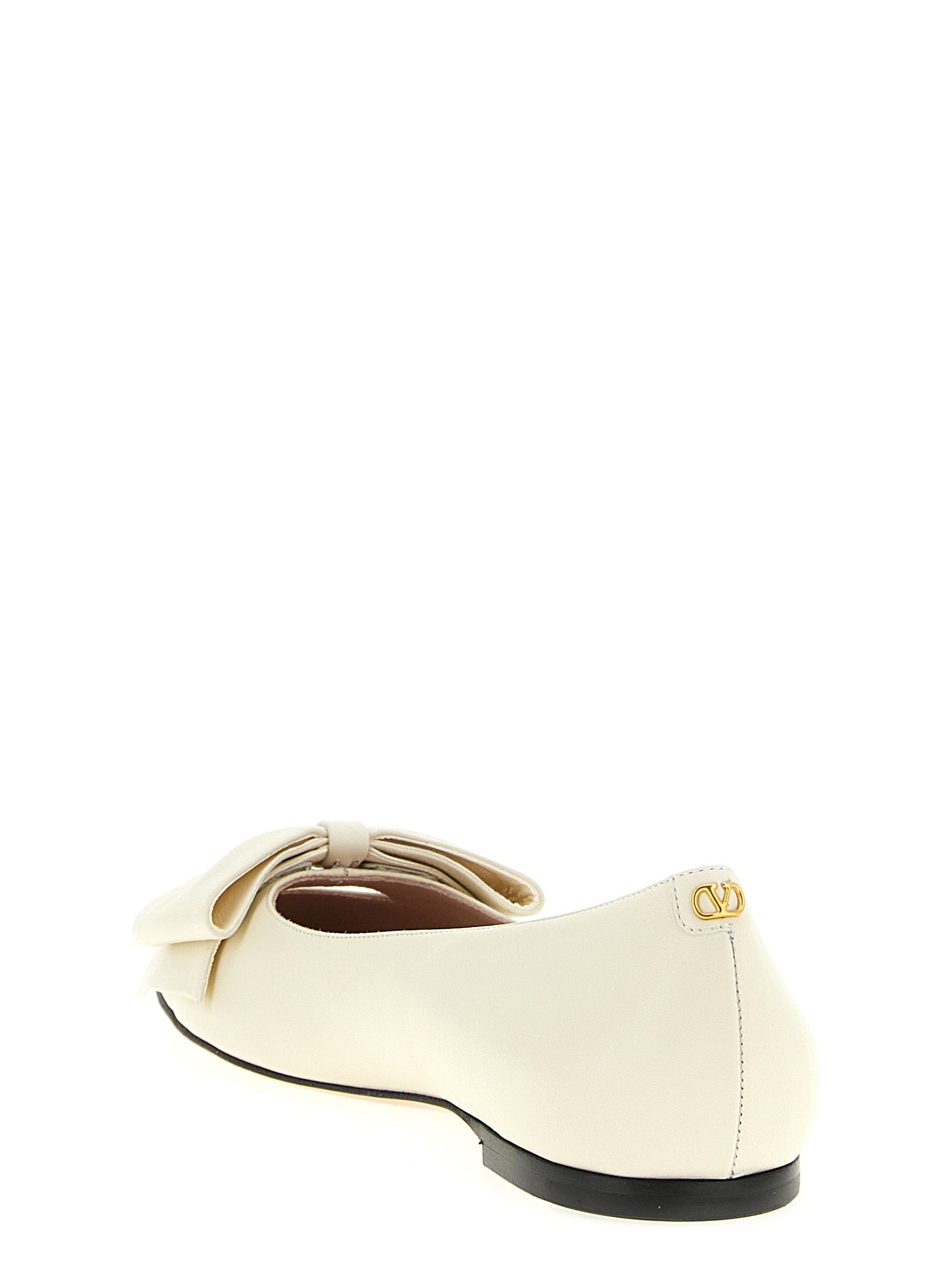 Valentino Garavani White Leather Ballet Women's Flats