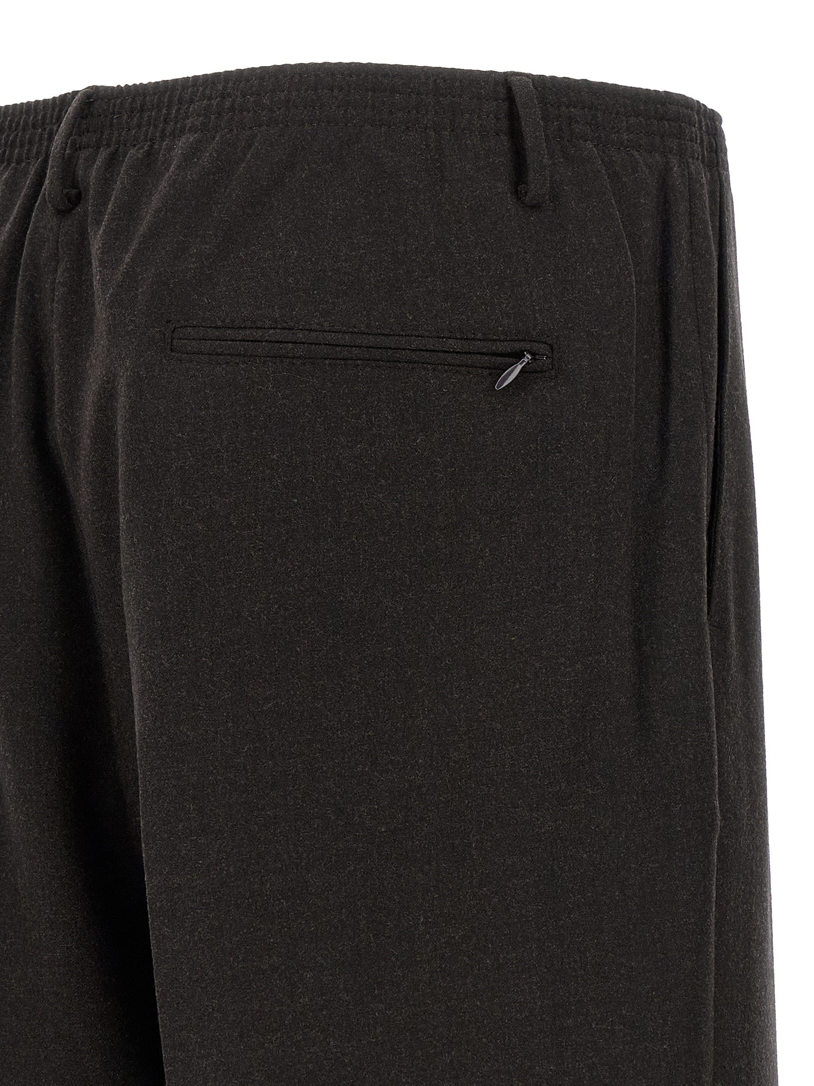 CELLAR DOOR Brown Wool Casual Men's Pants