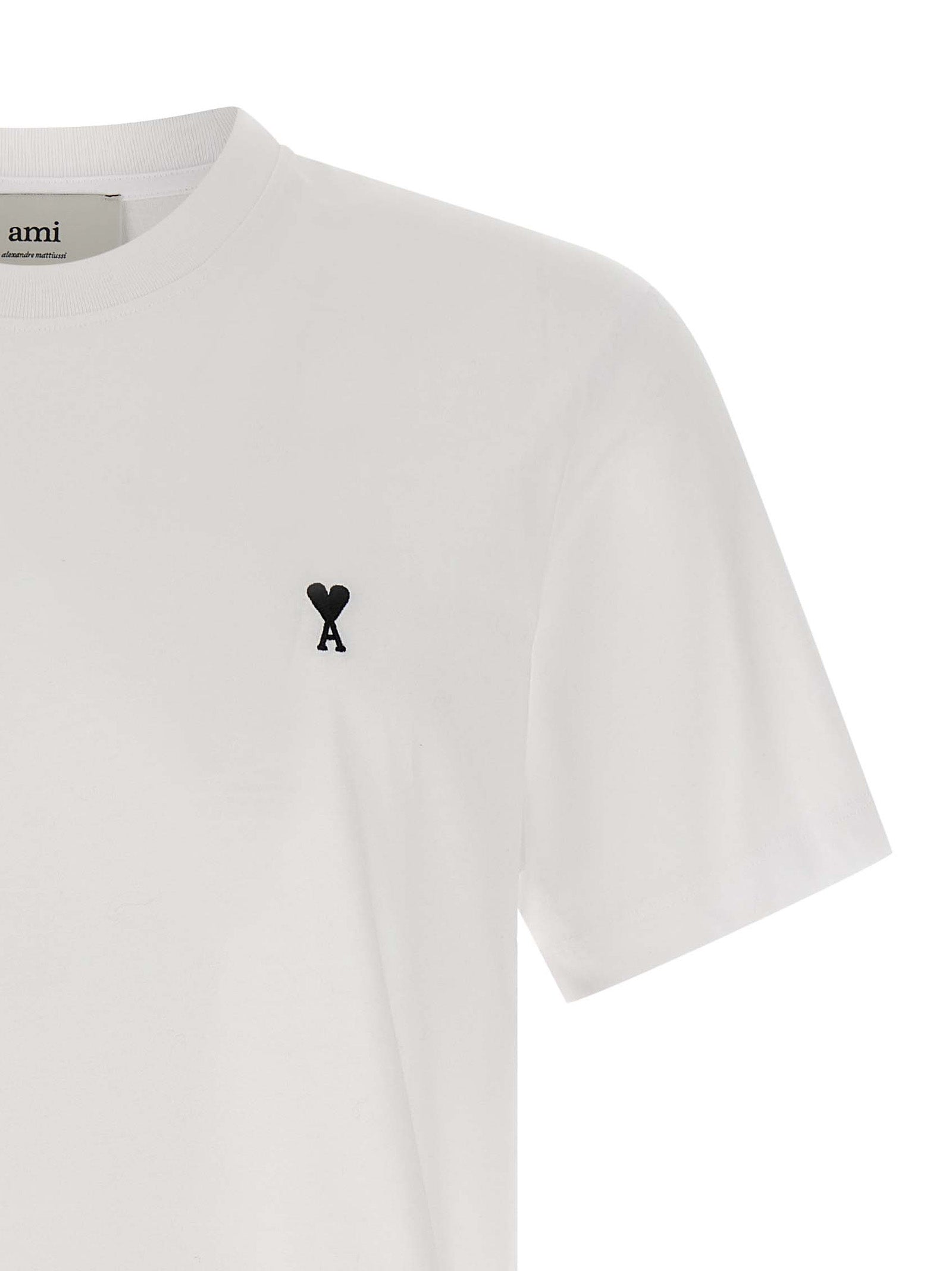 Ami Paris White Cotton Men's T-Shirt