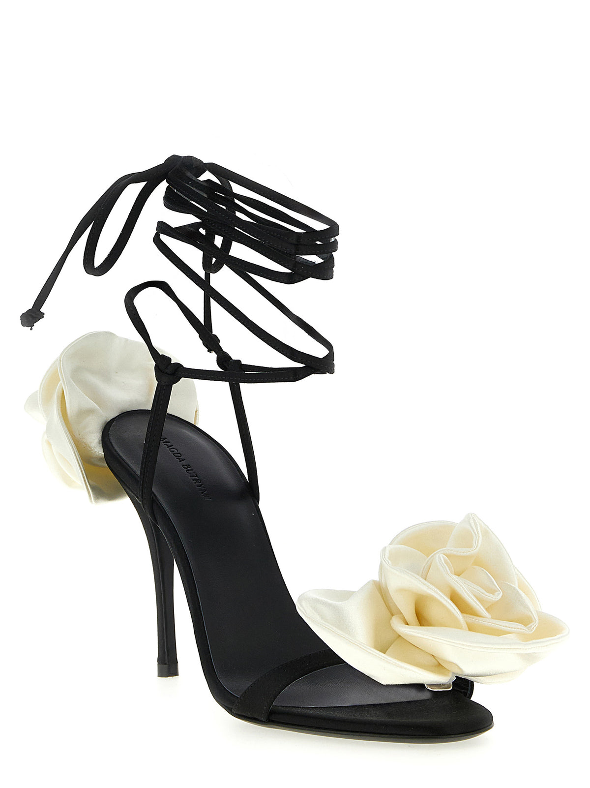 Magda Butrym Bicolor Viscose Stiletto Heel Women's Sandals
