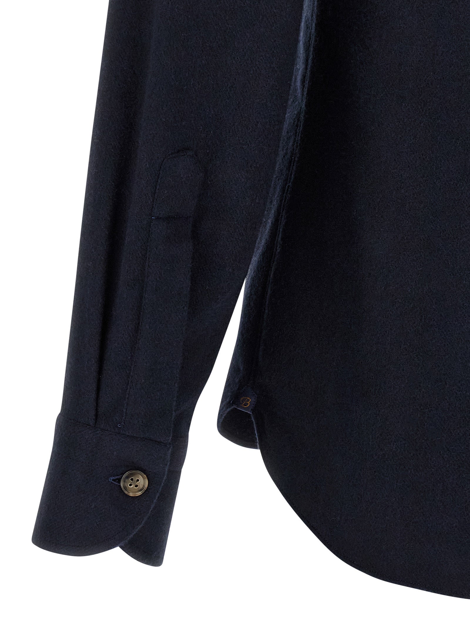 BORRIELLO Blue Cotton Men's Blouse