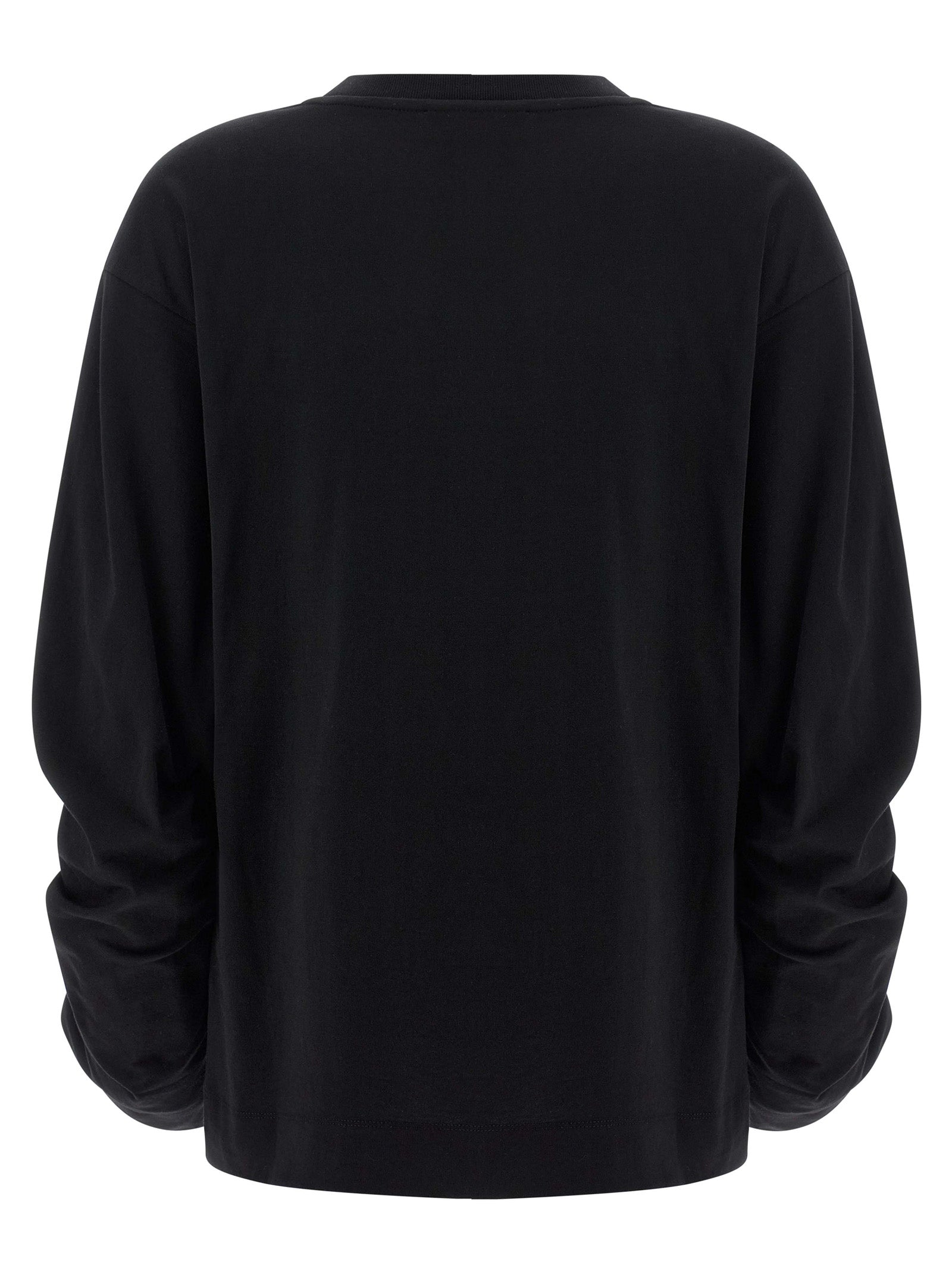 Dries Van Noten Black Cotton Long Sleeve Women's T-Shirt