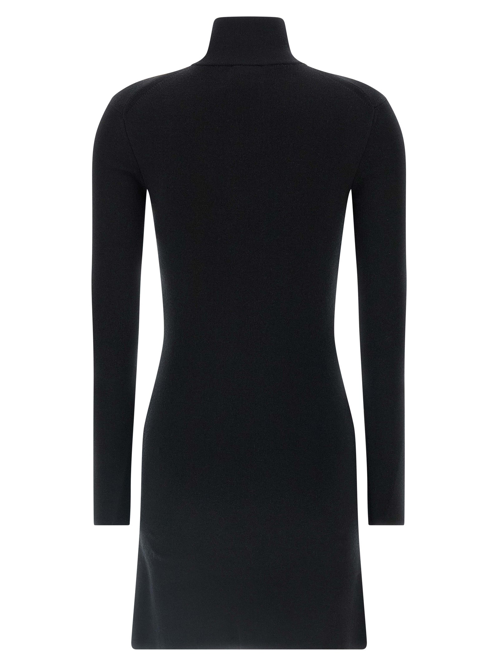 Courrèges Black Merino Wool Short Women's Dress