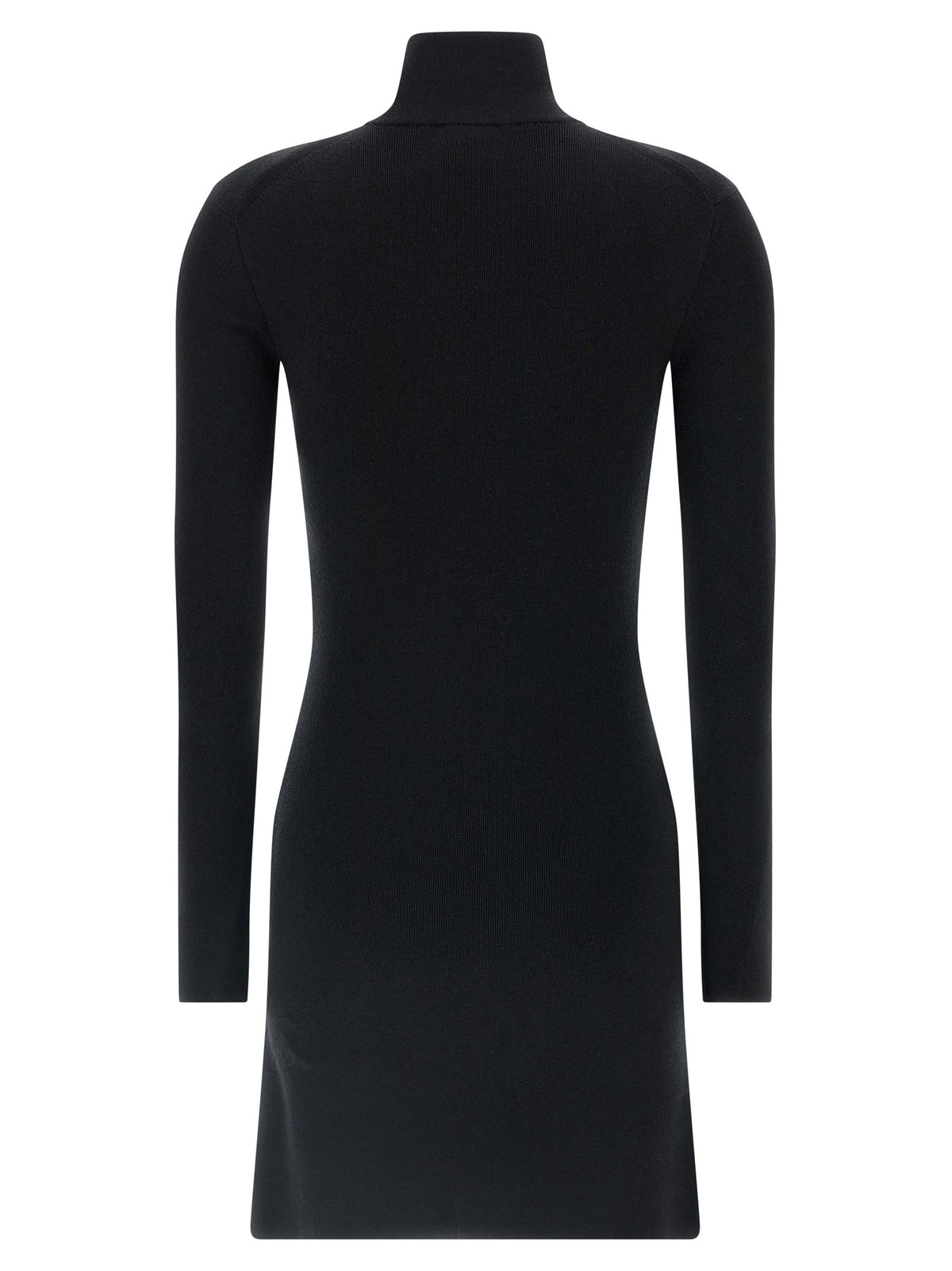 Courrèges Black Merino Wool Short Women's Dress