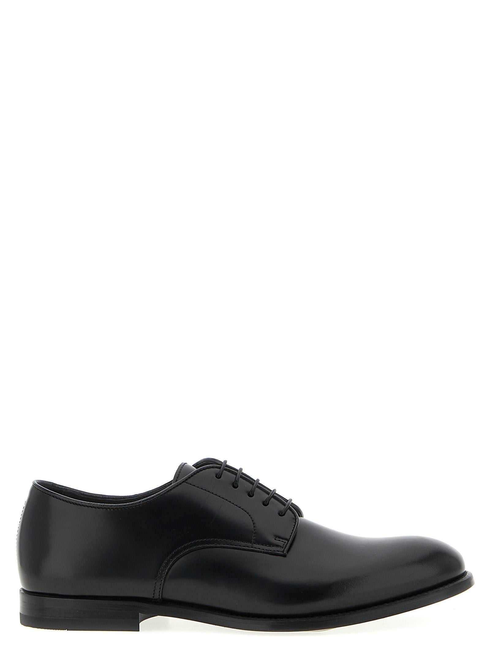 Doucal's Black Calfskin Oxfords And Men's Derbies