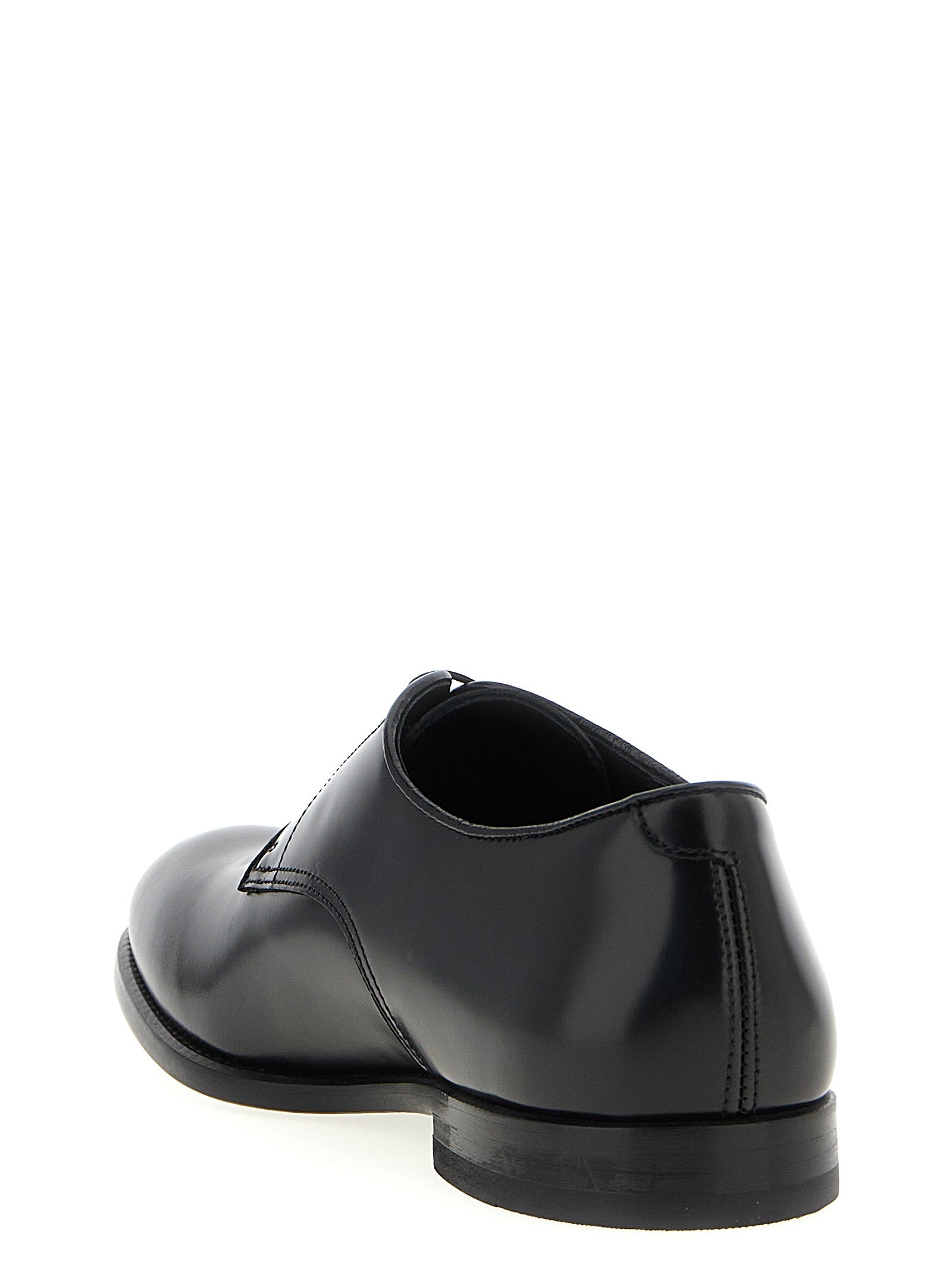Doucal's Black Calfskin Oxfords And Men's Derbies