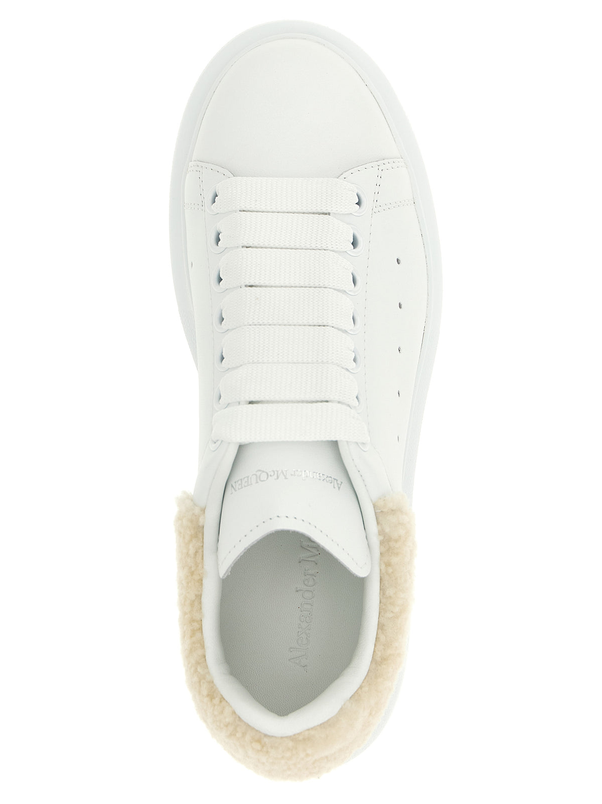 Alexander McQueen Beige Calfskin Chunky Women's Sneakers