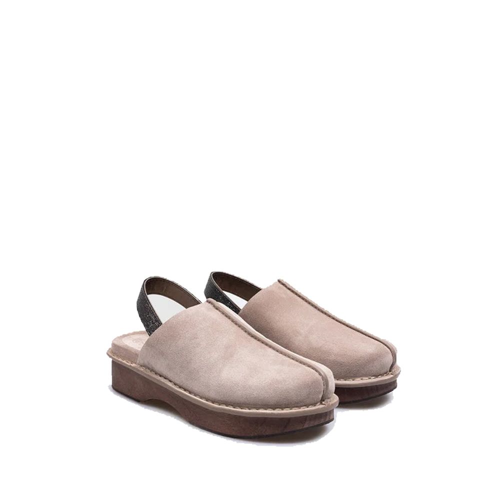 Brunello Cucinelli Brown Leather Women's Mules