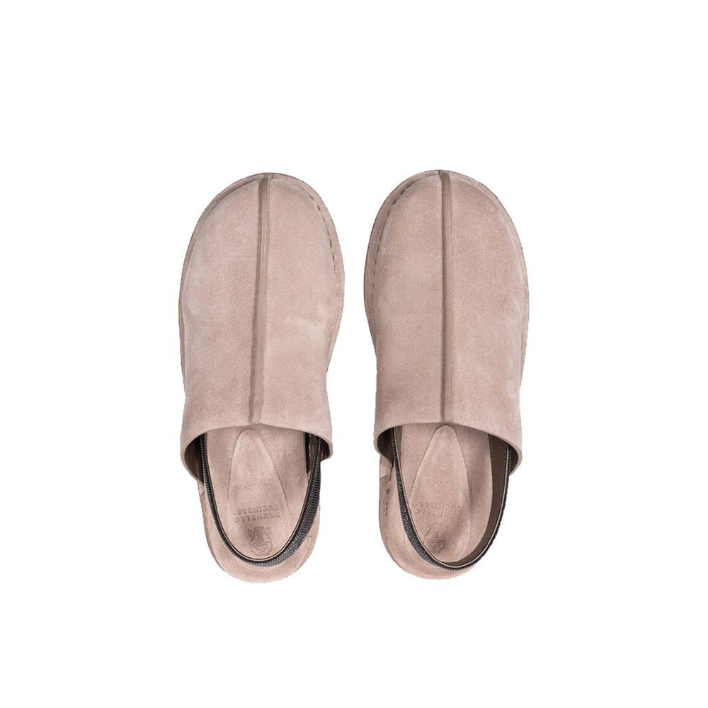 Brunello Cucinelli Brown Leather Women's Mules