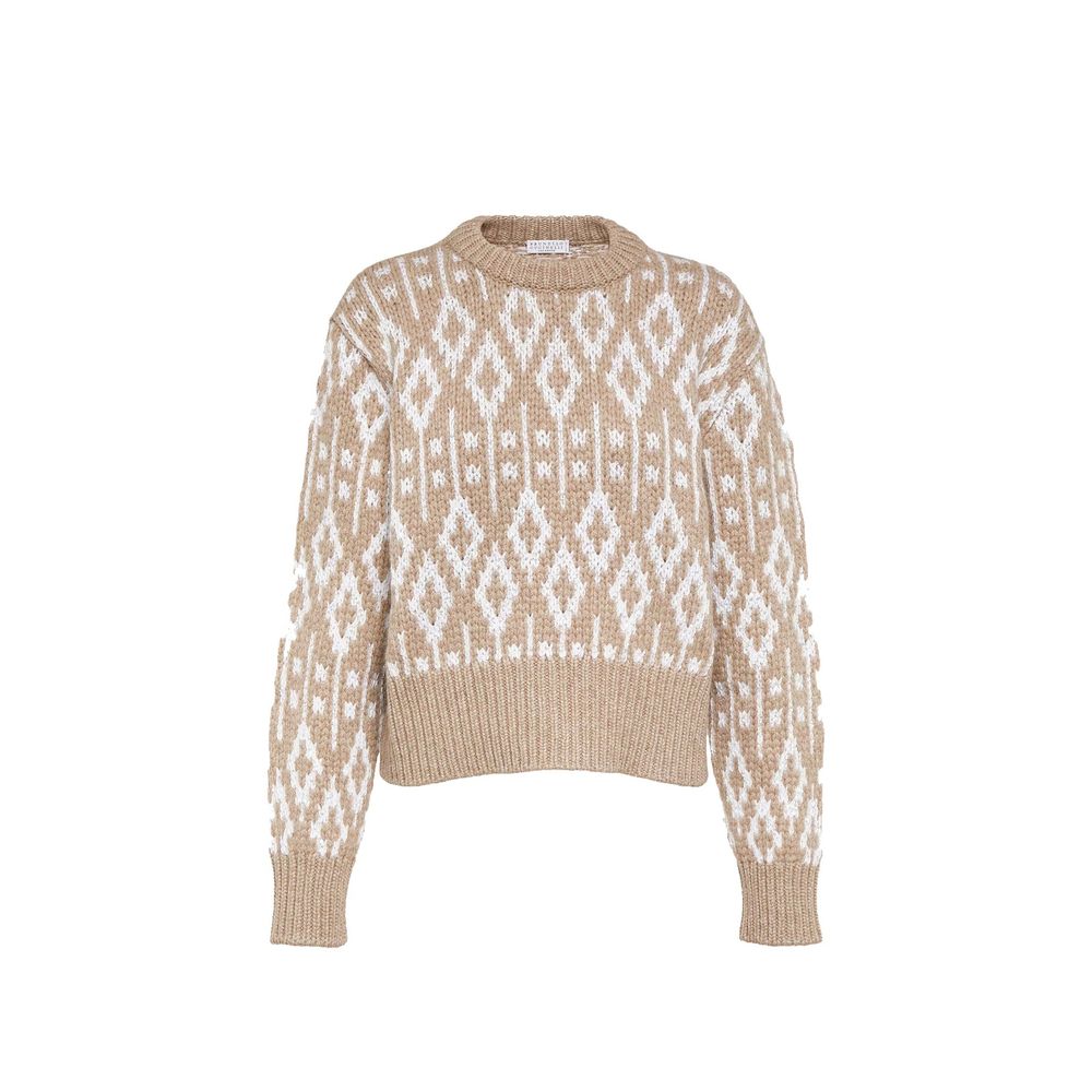 Brunello Cucinelli Brown Cashmere Women's Sweater