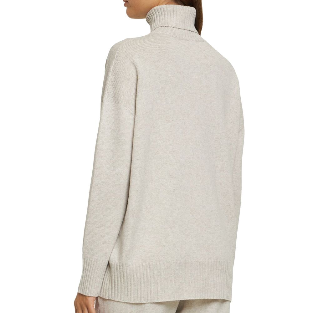 Brunello Cucinelli Beige Cashmere Women's Turtleneck