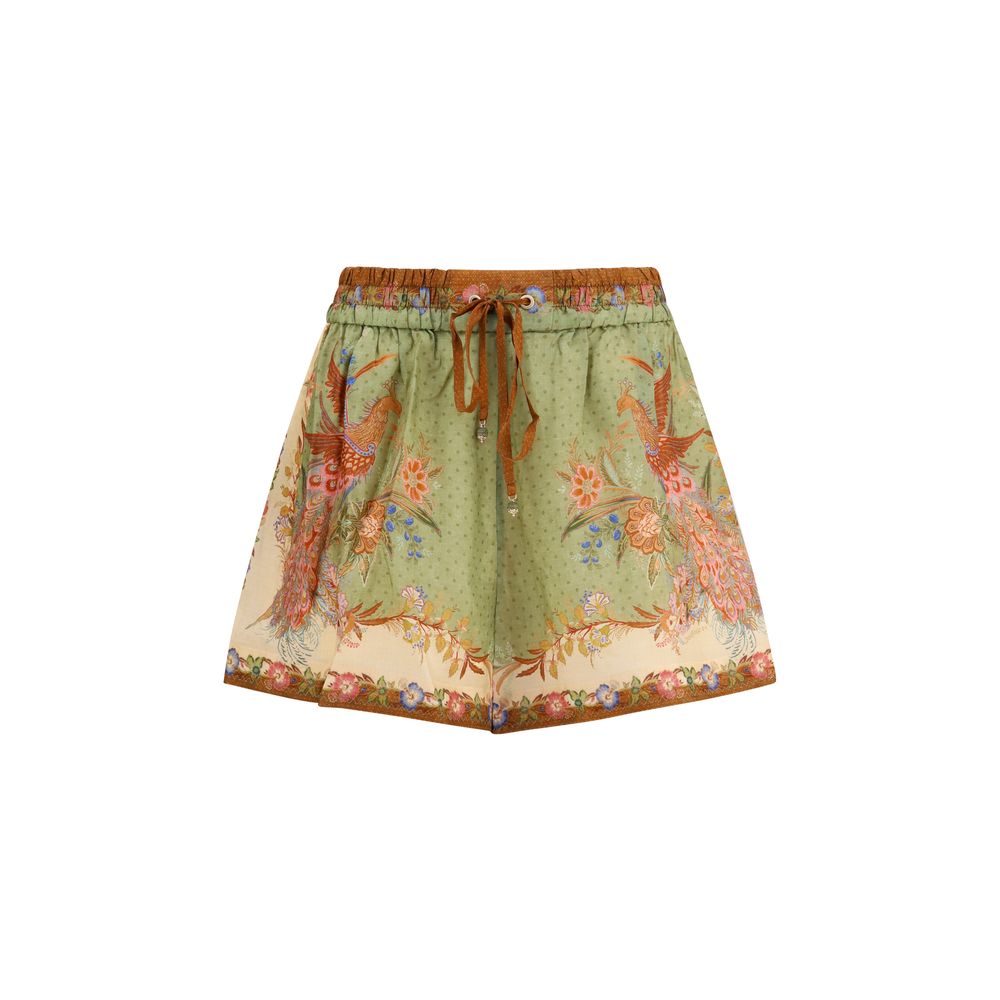 Zimmermann Multicolor Silk Bermuda Women's Shorts