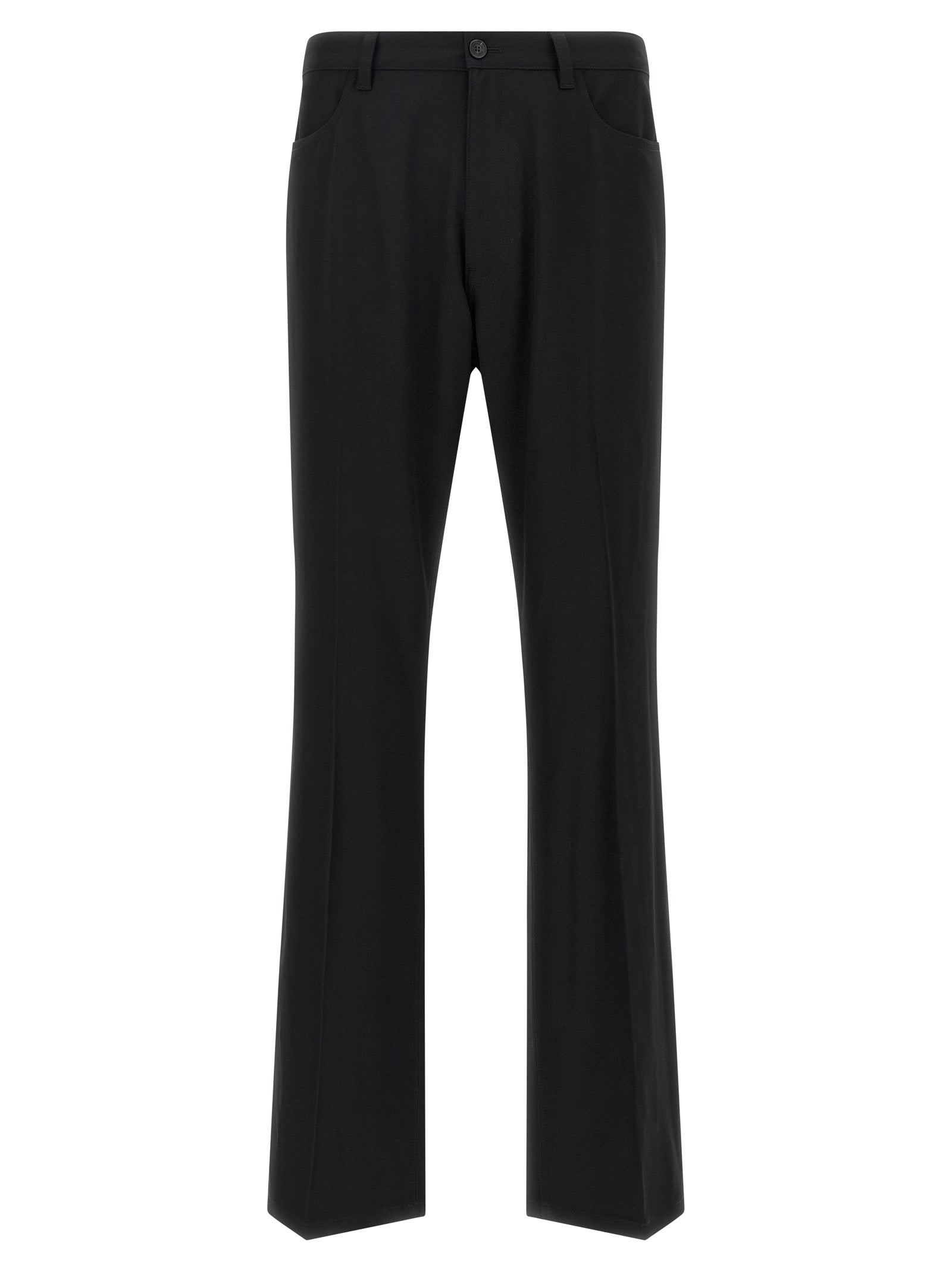 Balenciaga Black Wool Dress Men's Pants