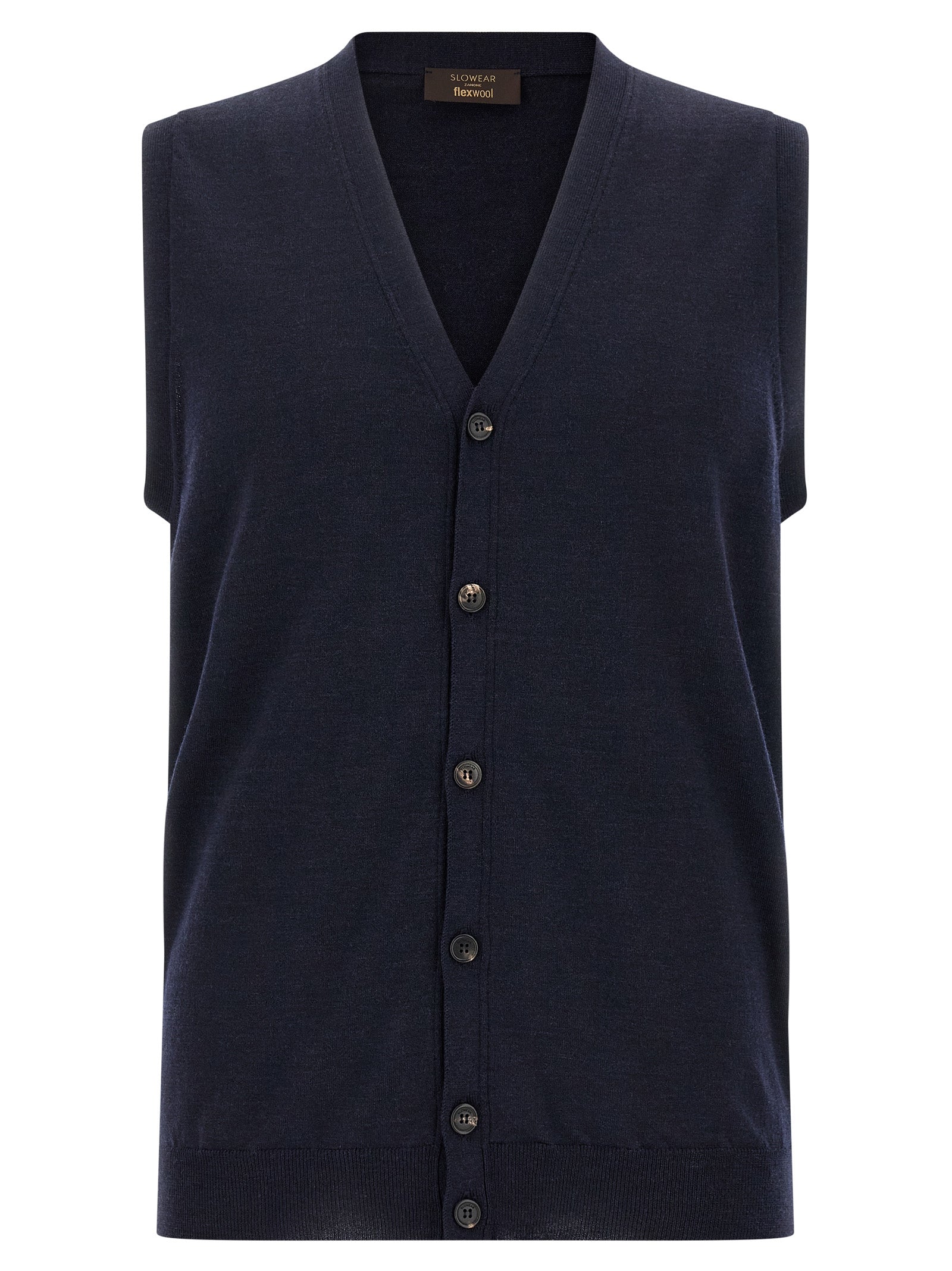 ZANONE Blue Virgin Wool Men's Cardigan