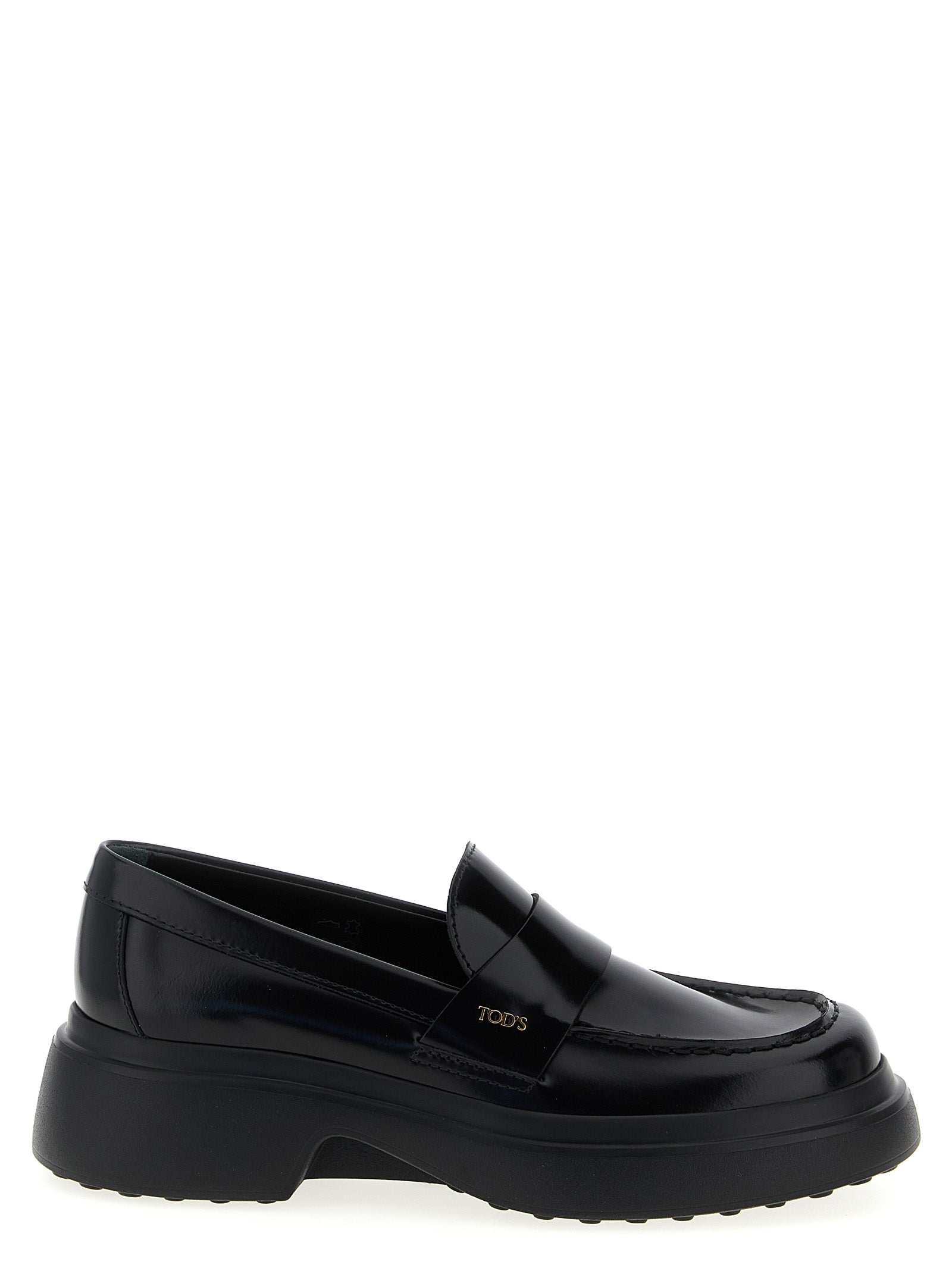 Tod's Black Calfskin Slip-On Women's Loafers