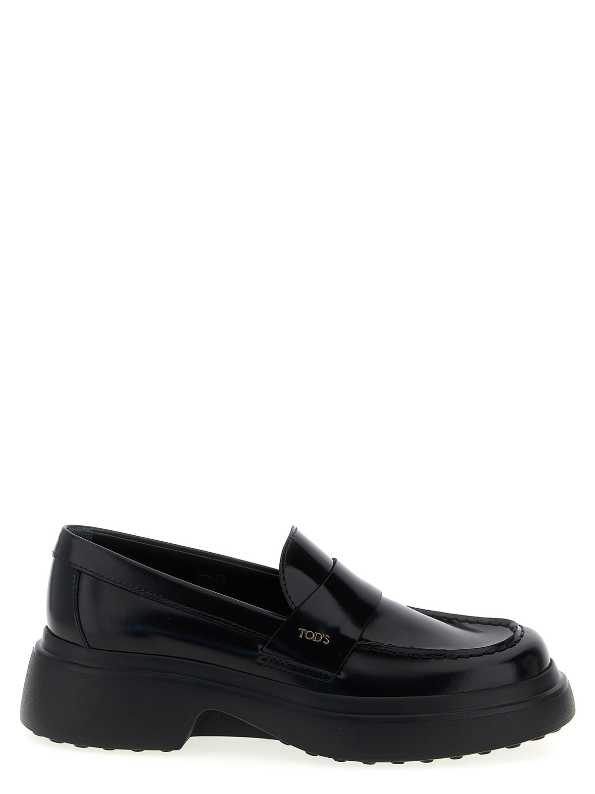 Tod's Black Calfskin Slip-On Women's Loafers