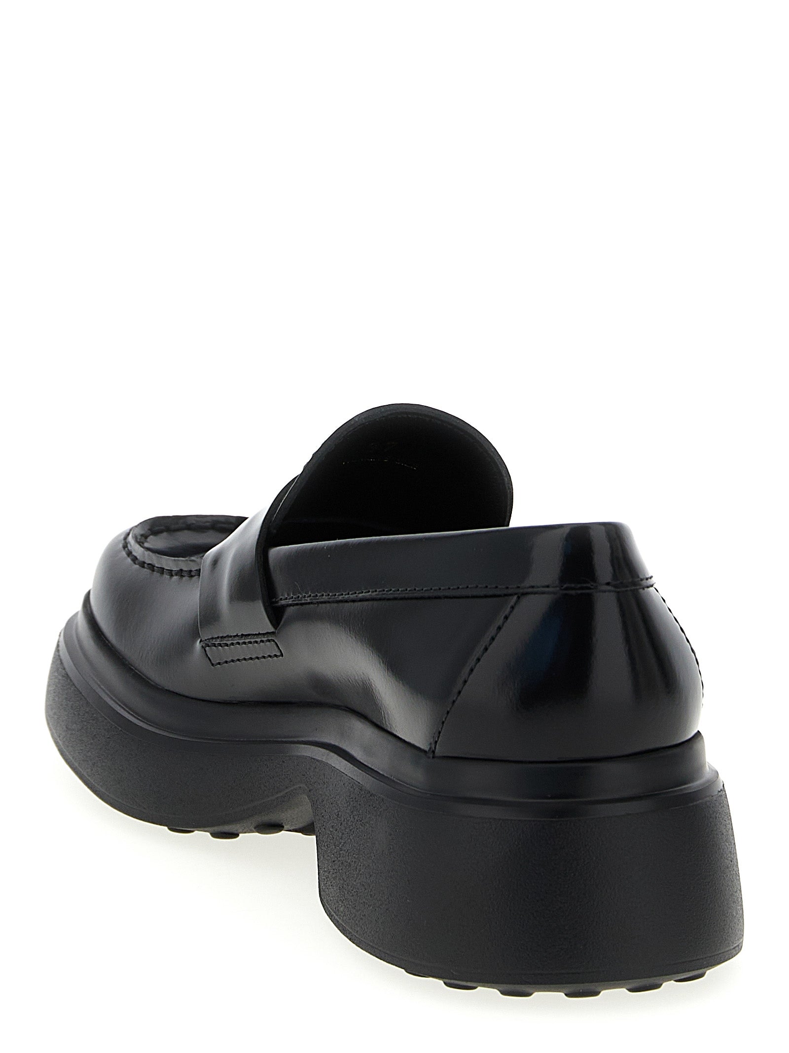Tod's Black Calfskin Slip-On Women's Loafers