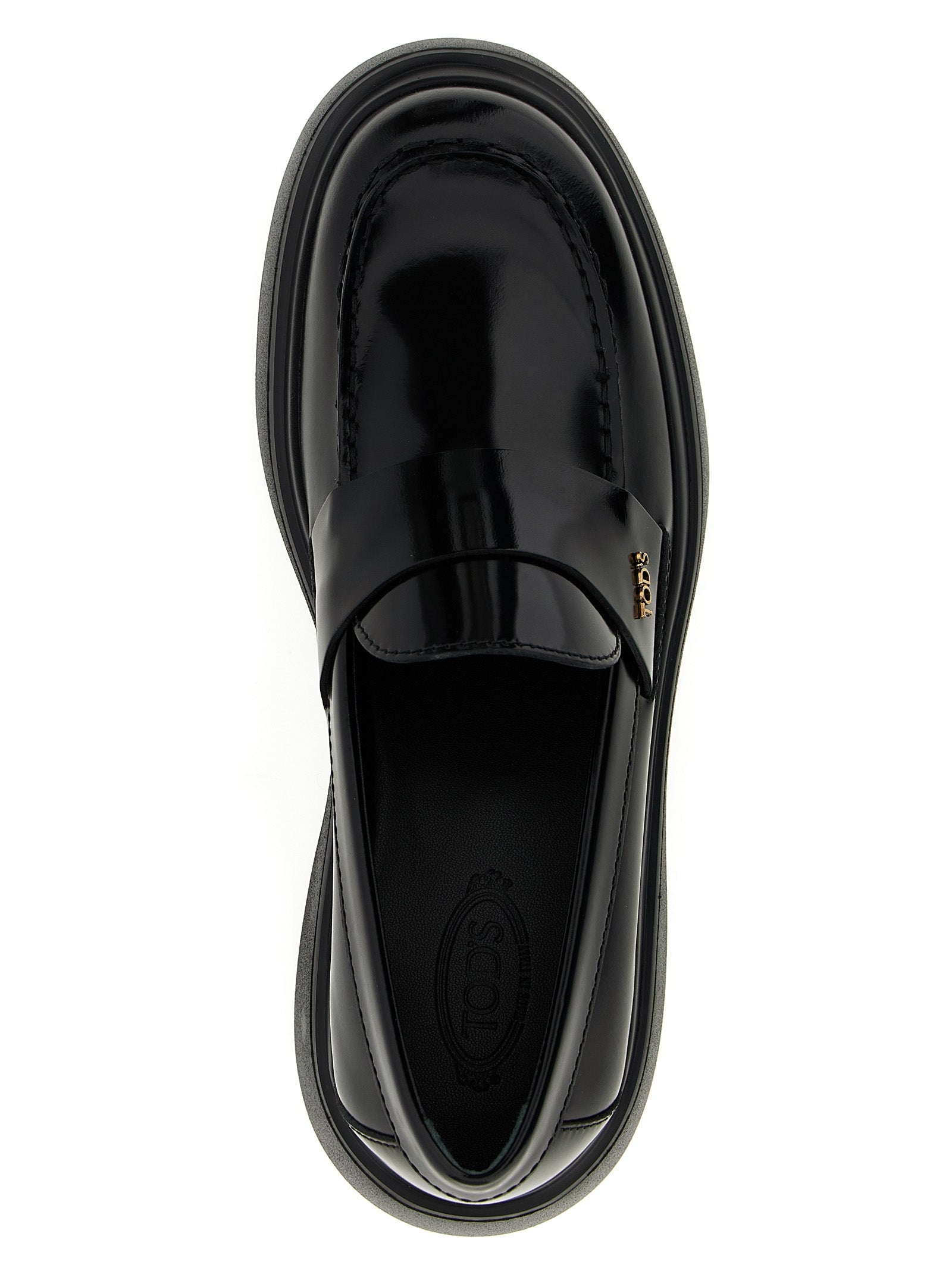 Tod's Black Calfskin Slip-On Women's Loafers