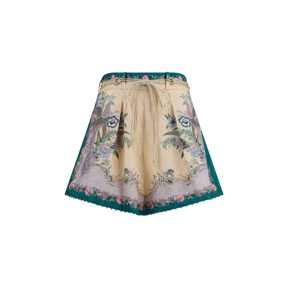 Zimmermann Multicolor Linen Bermuda Women's Shorts