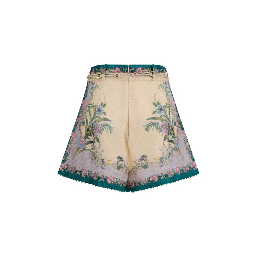 Zimmermann Multicolor Linen Bermuda Women's Shorts