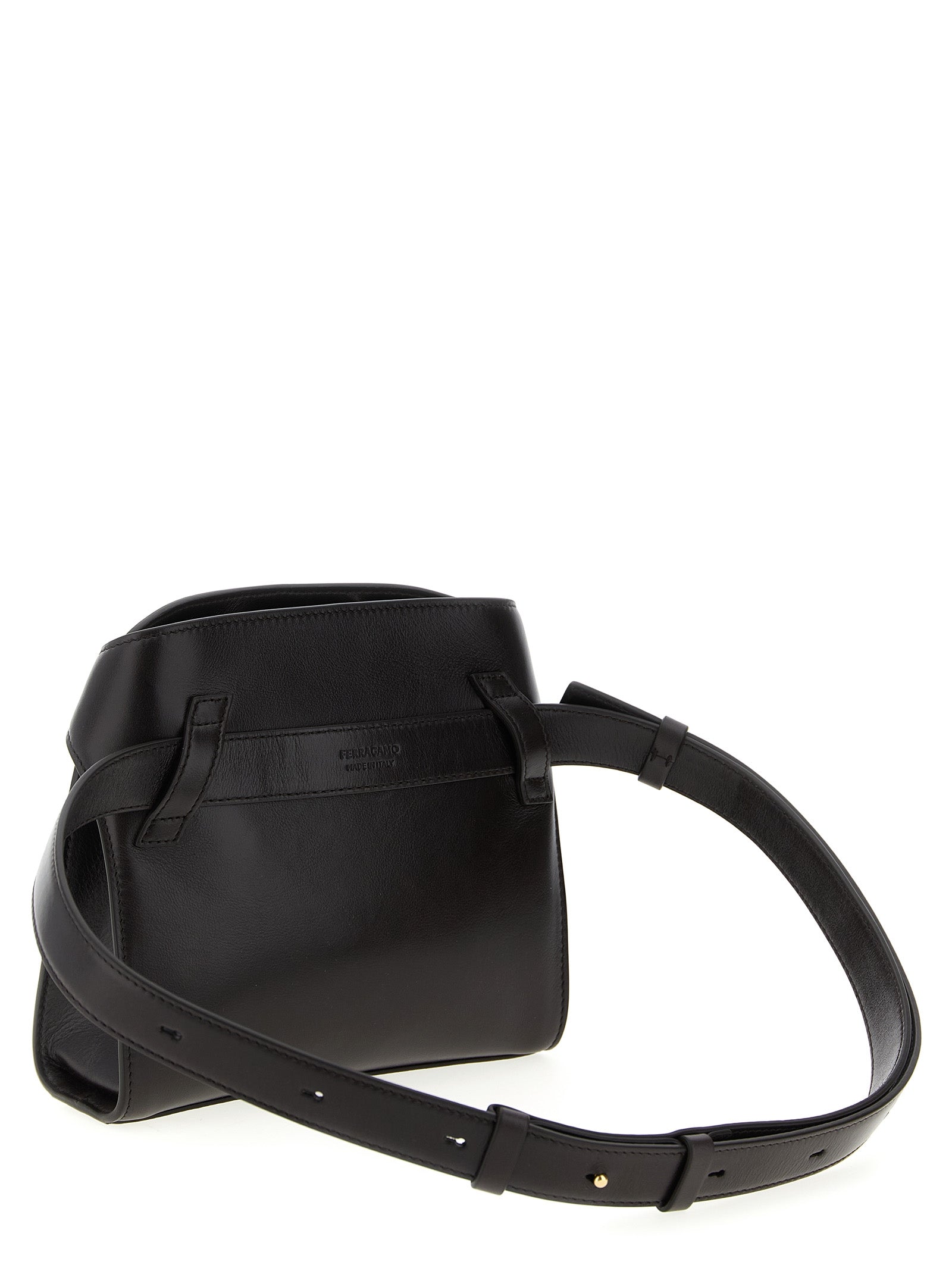 Ferragamo Brown Calfskin Crossbody Women's Bag