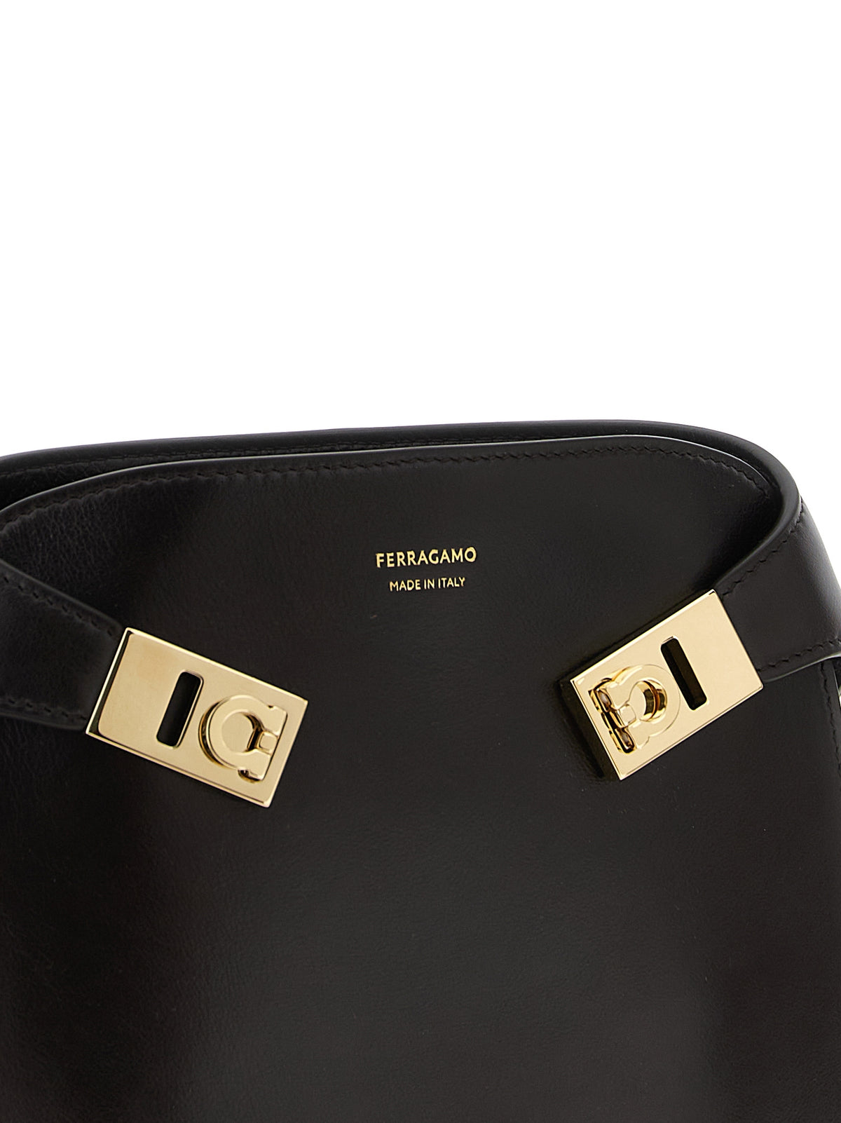 Ferragamo Brown Calfskin Crossbody Women's Bag